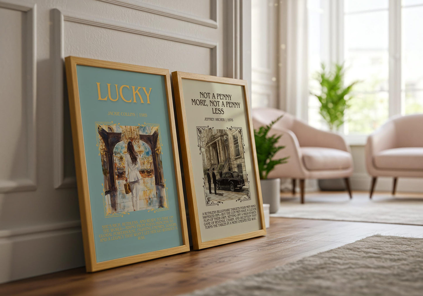 Not A Penny More, Not A Penny Less by Jeffrey Archer Descriptive, High Quality Poster Print.Free Delivery Wall Art.Author&Blurb Book Artwork