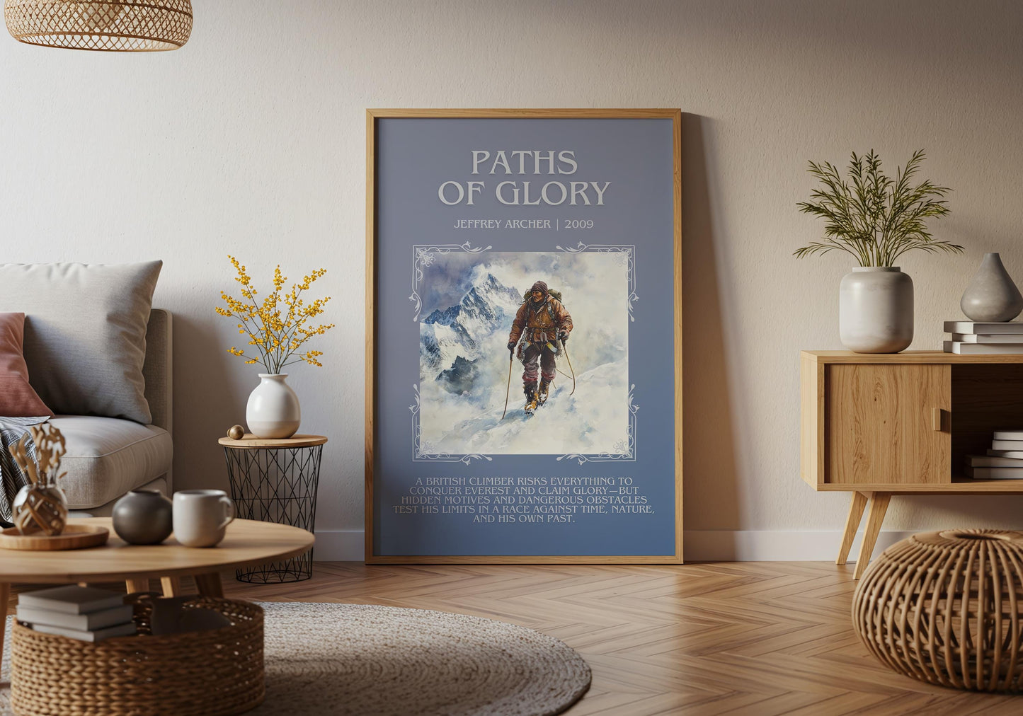 Paths Of Glory by Jeffrey Archer Descriptive, High Quality Poster Print.Free Delivery Wall Art.Author&Blurb Book Artwork. Home Decor