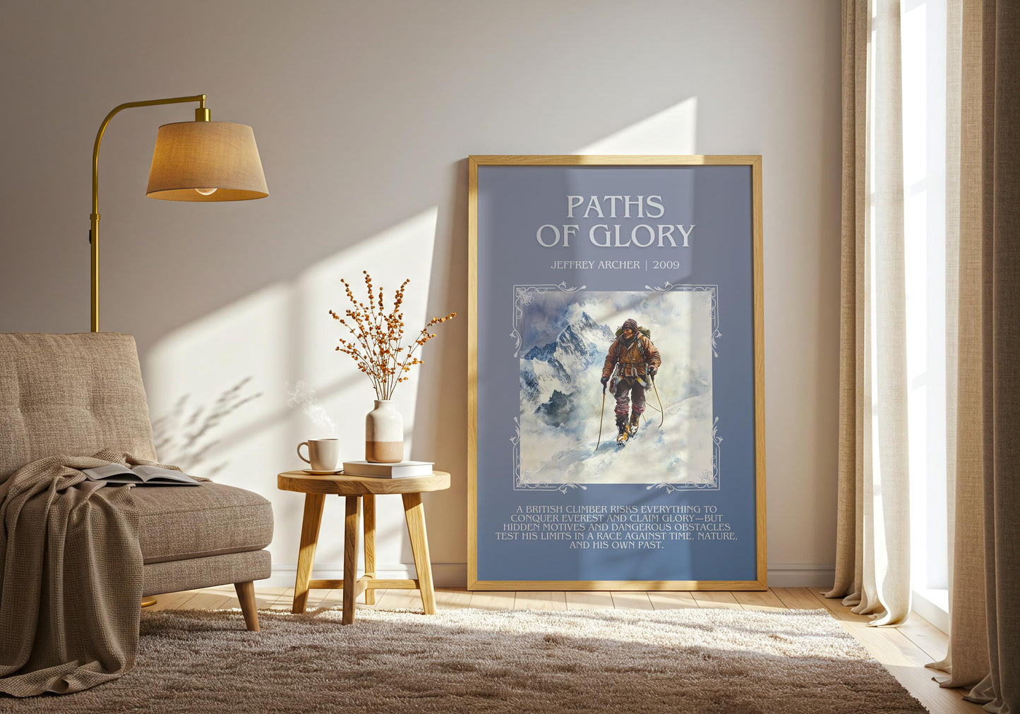 Paths Of Glory by Jeffrey Archer Descriptive, High Quality Poster Print.Free Delivery Wall Art.Author&Blurb Book Artwork. Home Decor