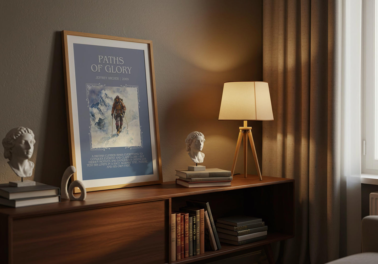 Paths Of Glory by Jeffrey Archer Descriptive, High Quality Poster Print.Free Delivery Wall Art.Author&Blurb Book Artwork. Home Decor