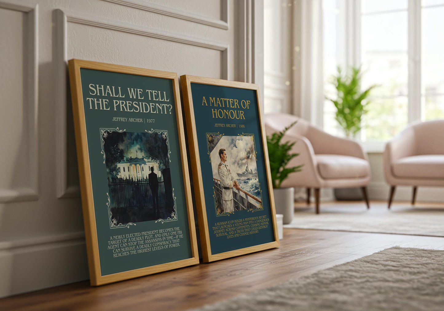 Shall We Tell The President? by Jeffrey Archer Descriptive, High Quality Poster Print.Free Delivery Wall Art.Author&Blurb Book Artwork Gift
