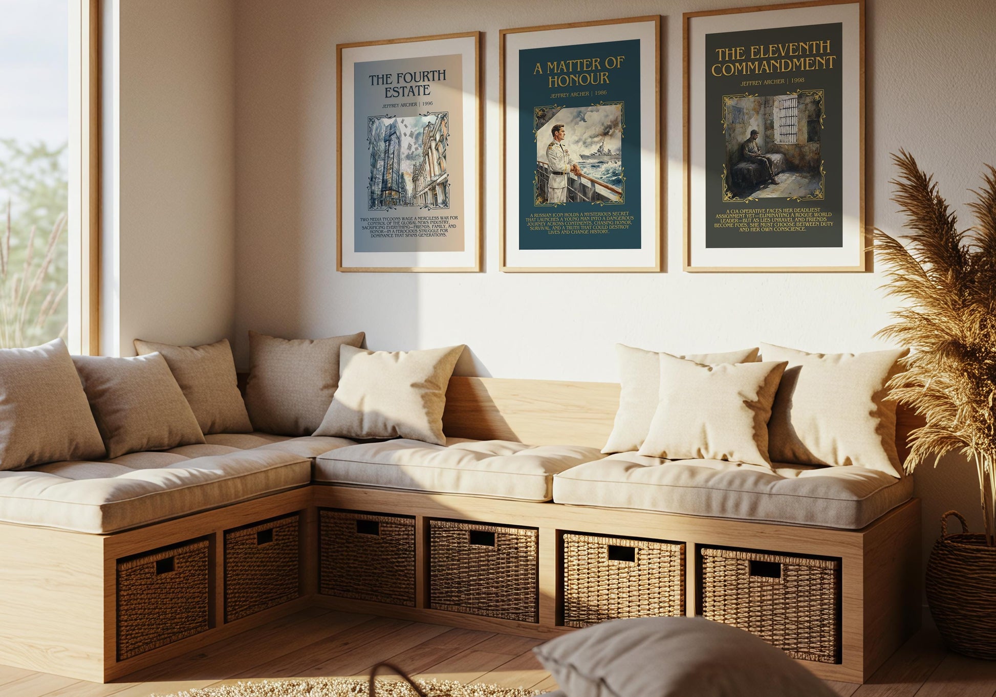 The Eleventh Commandment by Jeffrey Archer Descriptive, High Quality Poster Print.Free Delivery Wall Art.Author&Blurb Book Artwork Novel