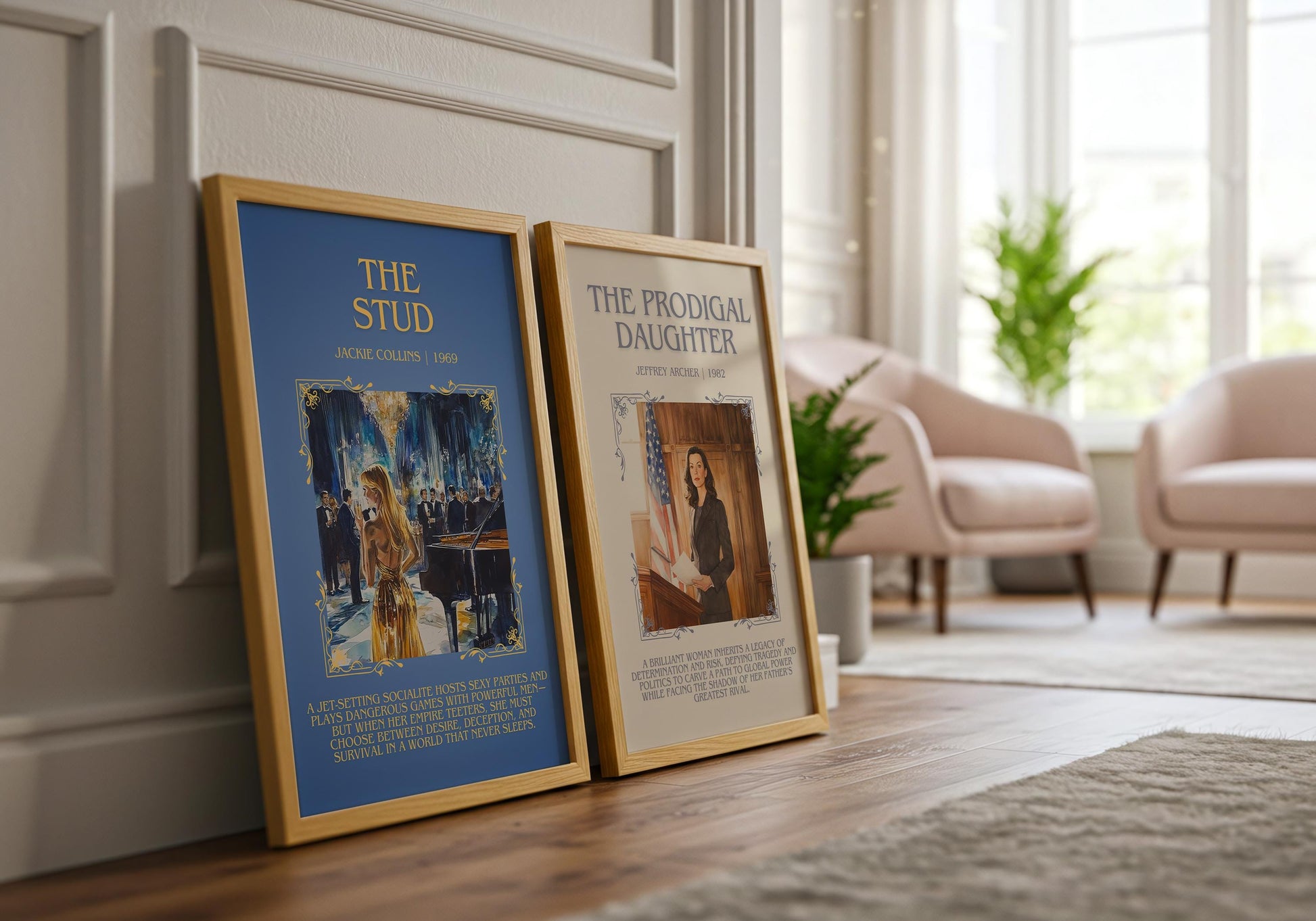The Prodigal Daughter by Jeffrey Archer Descriptive, High Quality Poster Print.Free Delivery Wall Art.Author&Blurb Book Artwork Novel Gift