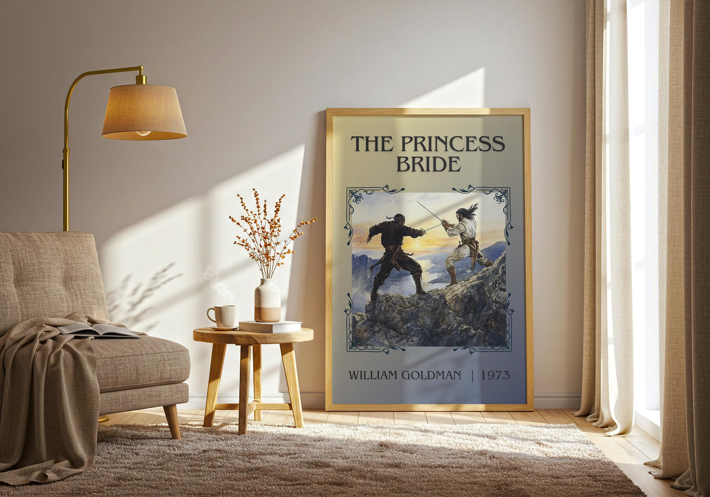 The Princess Bride by William Goldman High Quality Poster Print. Free Delivery Wall Art-Author&Blurb Book Minimalist Home Gift Cover Library