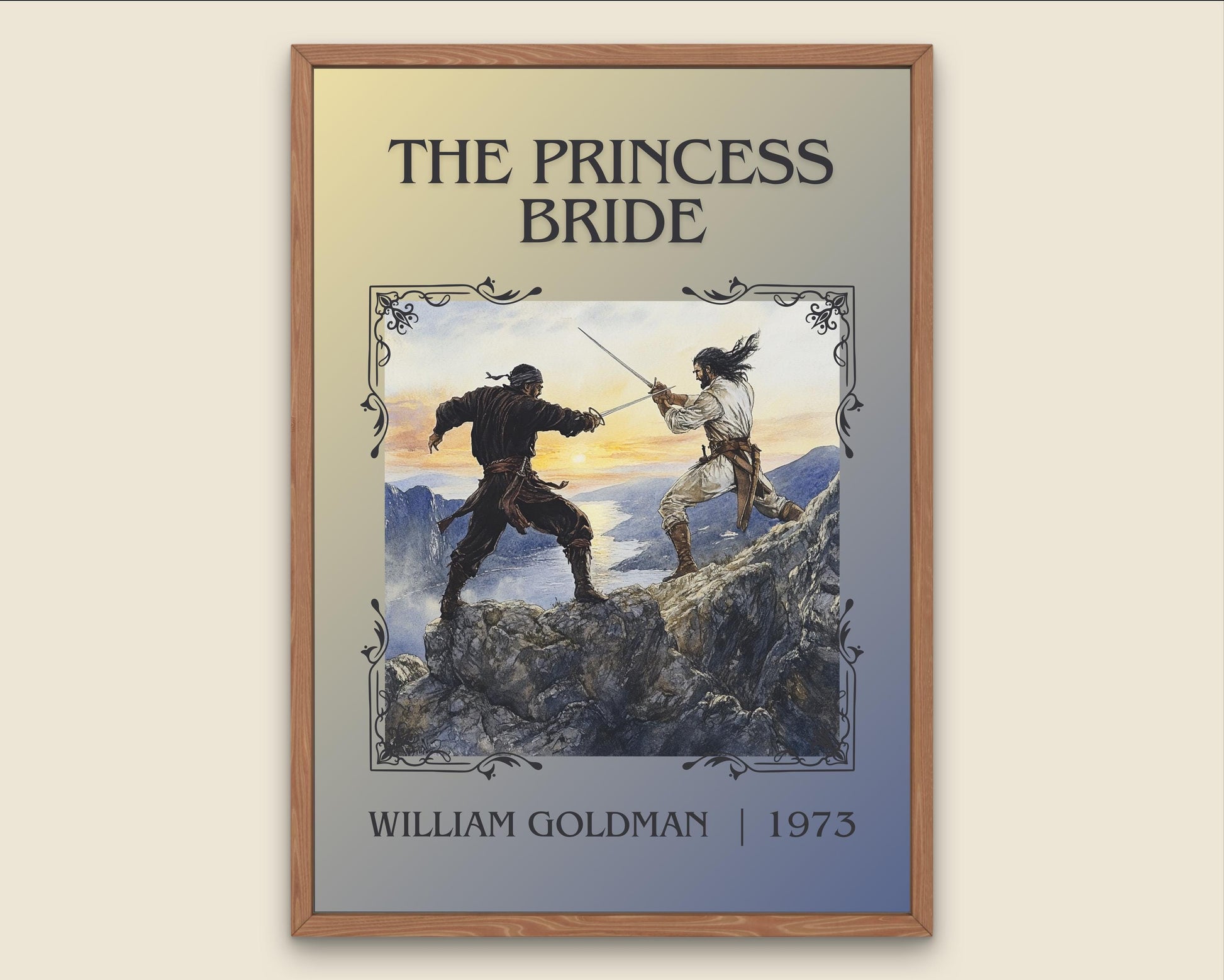 The Princess Bride by William Goldman High Quality Poster Print. Free Delivery Wall Art-Author&Blurb Book Minimalist Home Gift Cover Library