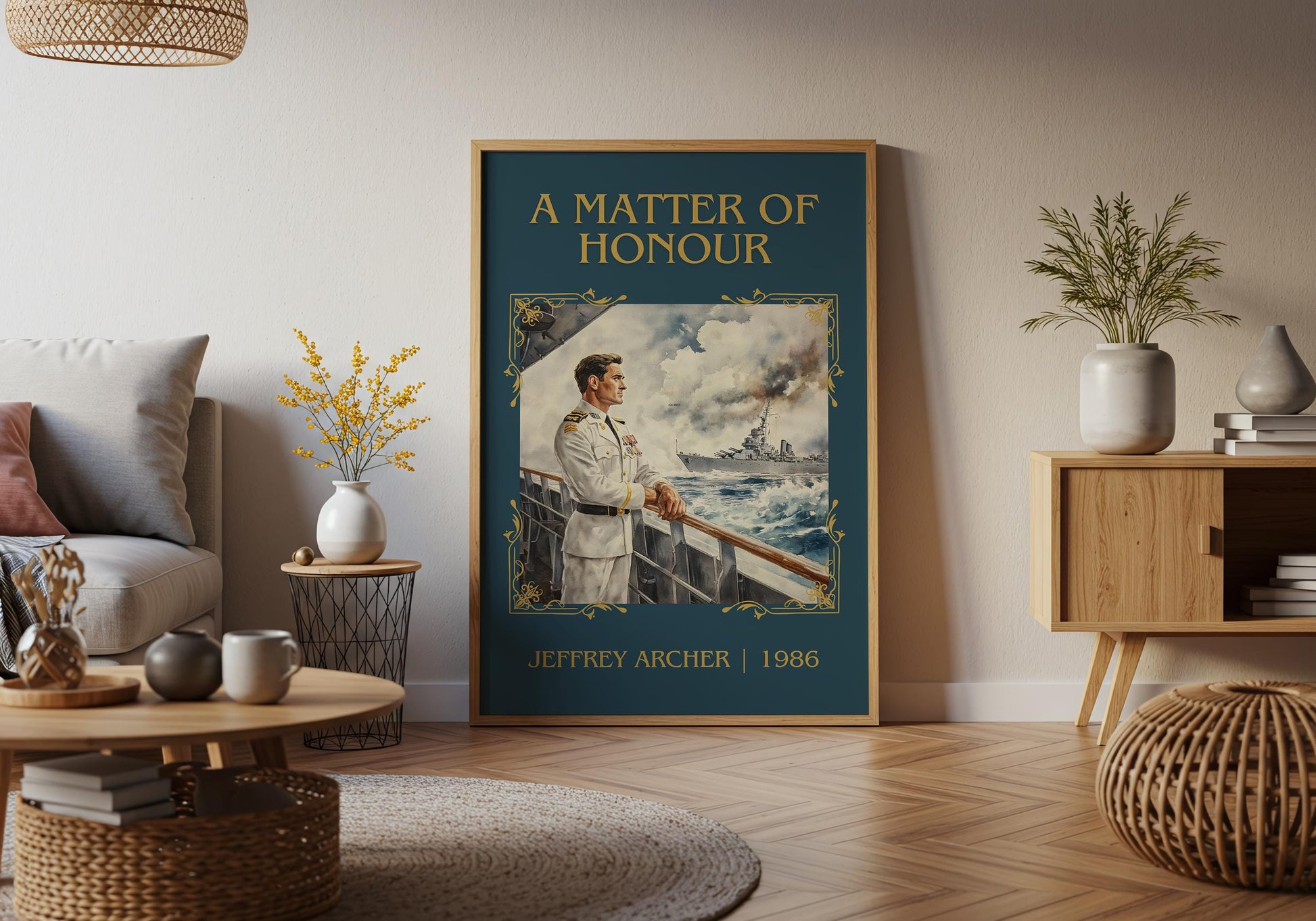 A Matter Of Honour by Jeffrey Archer High Quality Poster Print. Free Delivery Wall Art-Author&Blurb Book Minimalist Home Gift Cover Library