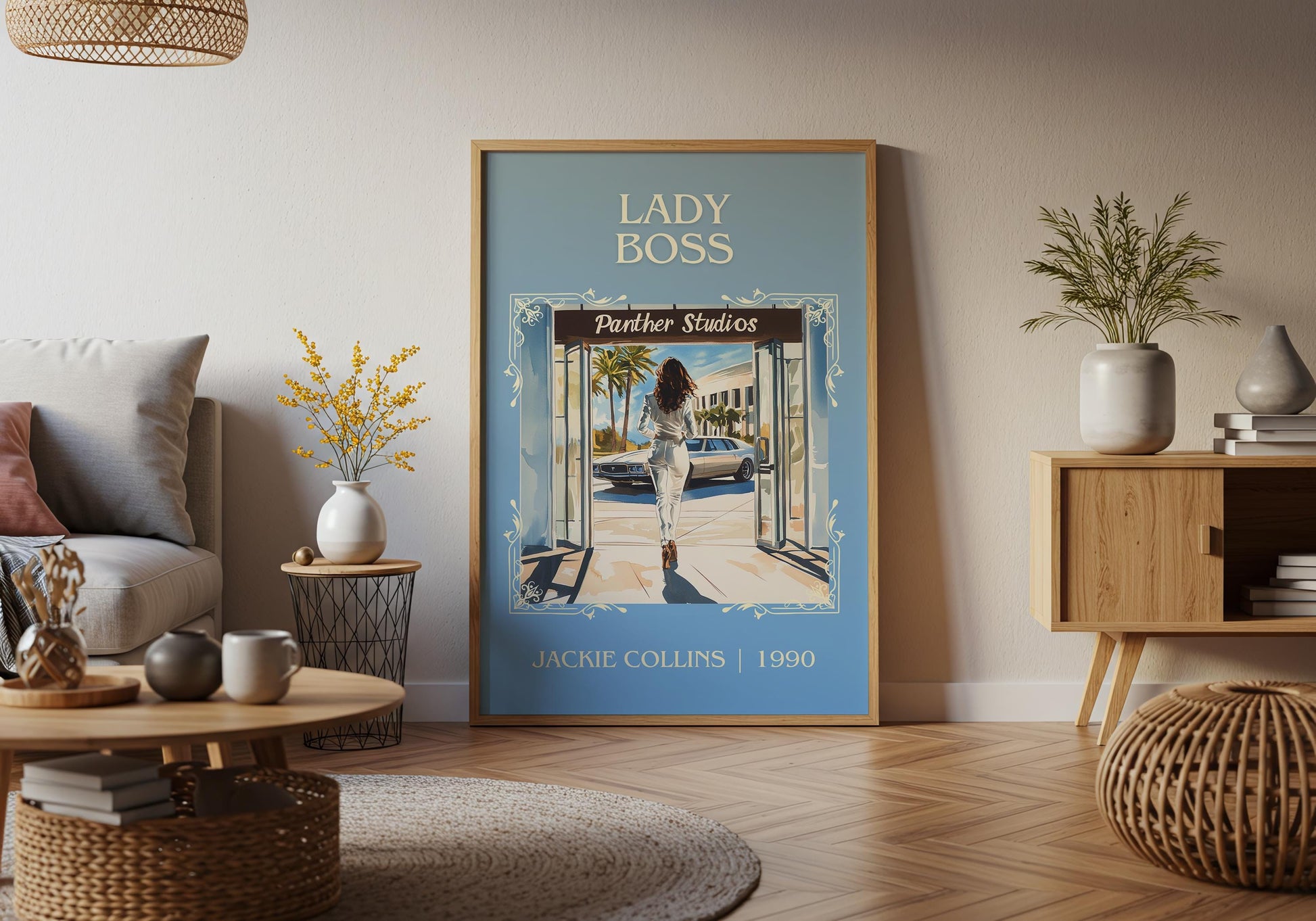 Lady Boss by Jackie Collins High Quality Poster Print-Free Delivery Wall Art-Author&Blurb Book Minimalist Home Gift Cover Library