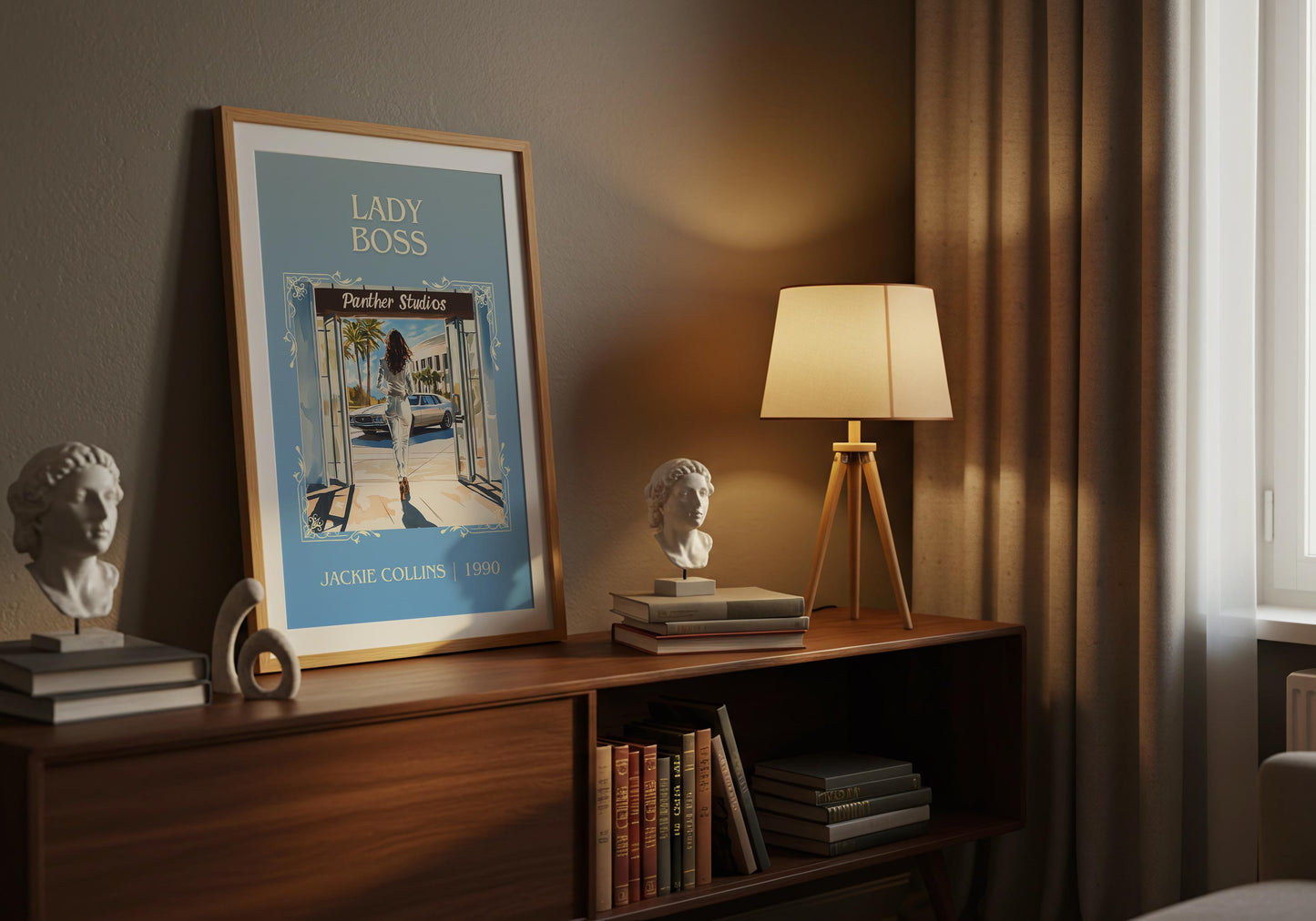 Lady Boss by Jackie Collins High Quality Poster Print-Free Delivery Wall Art-Author&Blurb Book Minimalist Home Gift Cover Library