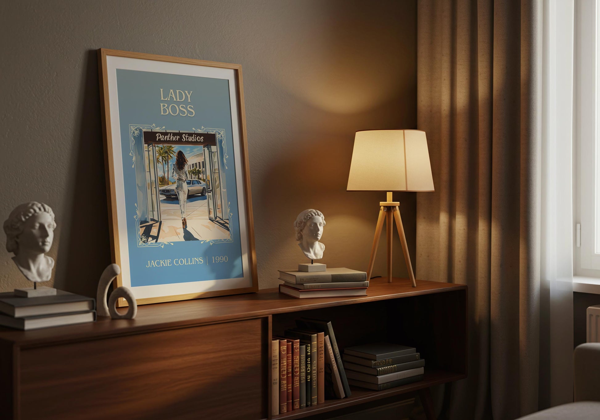 Lady Boss by Jackie Collins High Quality Poster Print-Free Delivery Wall Art-Author&Blurb Book Minimalist Home Gift Cover Library