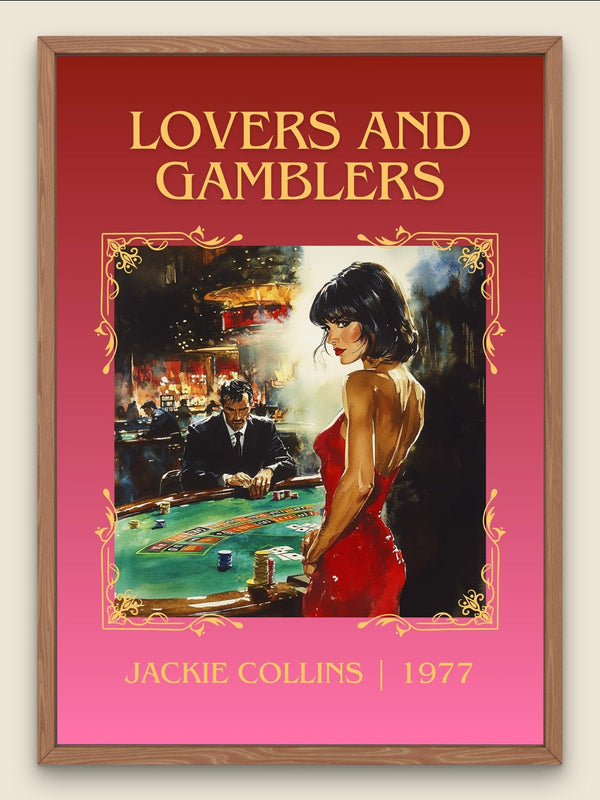 Lovers and Gamblers classic book art print paper finish options – matte satin gloss