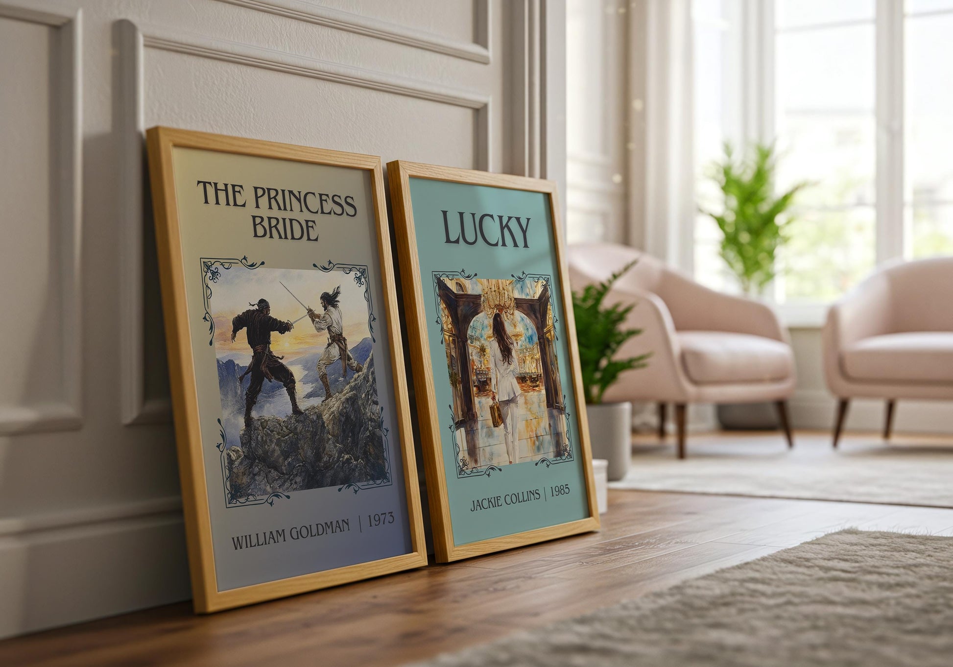 Lucky by Jackie Collins High Quality Poster Print. Free Delivery Wall Art-Author&Blurb Book Minimalist Home Gift Cover Library Nook