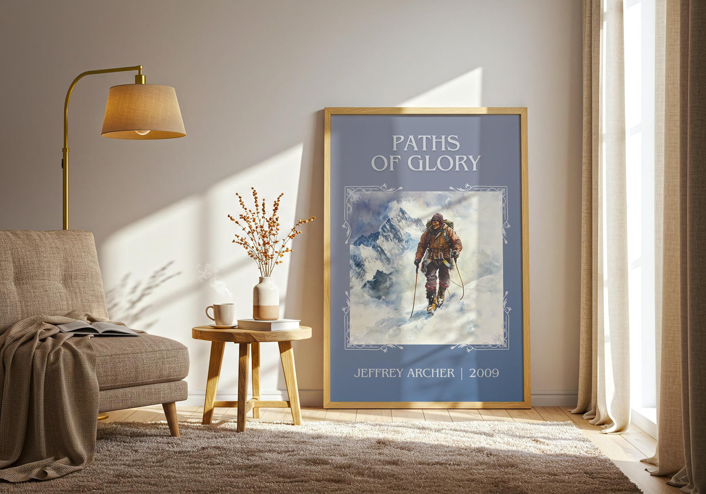 Paths Of Glory by Jeffrey Archer High Quality Poster Print. Free Delivery Wall Art. Author & Blurb Book/Novel Minimalist Gift Nook Library
