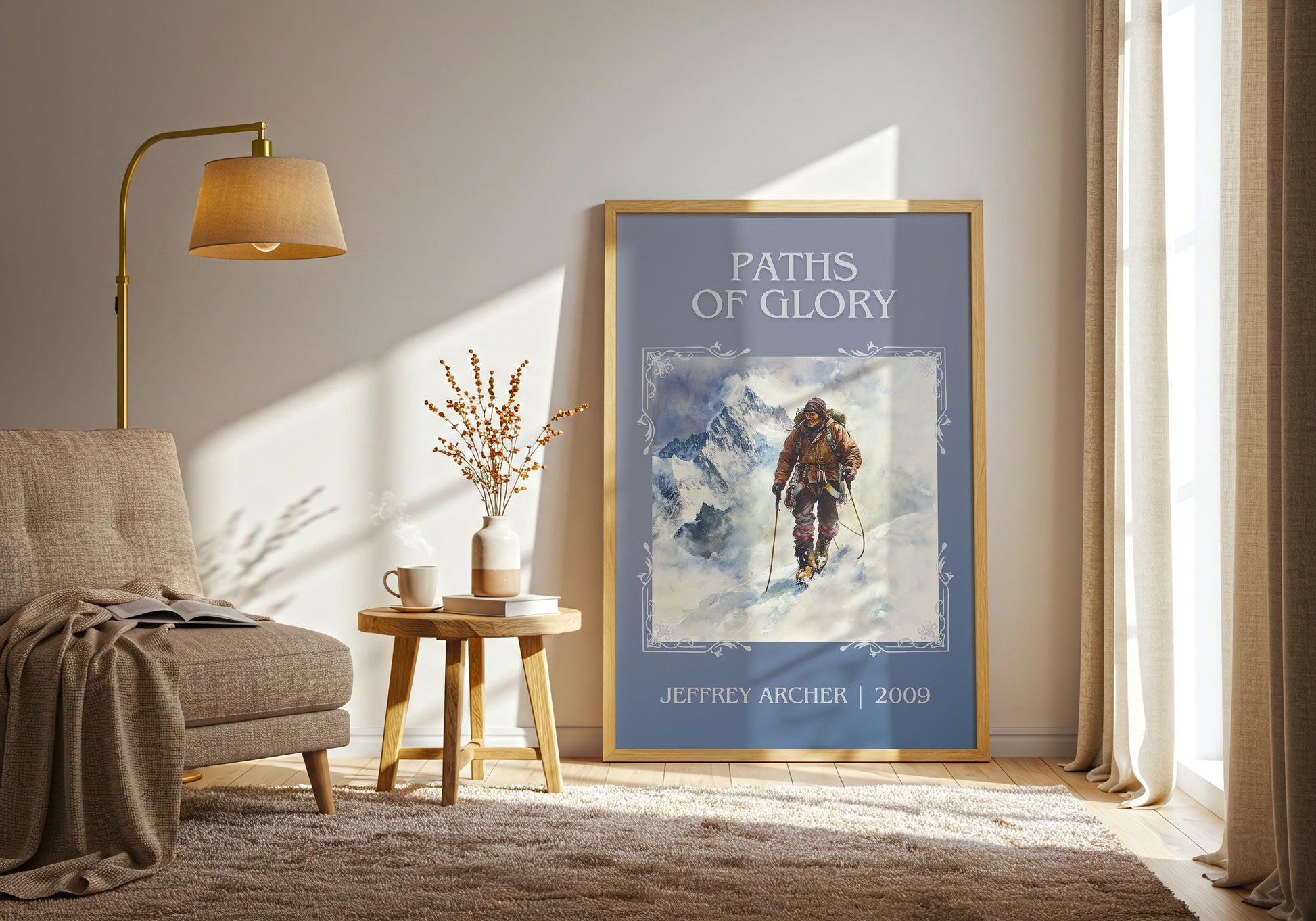 Paths Of Glory by Jeffrey Archer High Quality Poster Print. Free Delivery Wall Art. Author & Blurb Book/Novel Minimalist Gift Nook Library