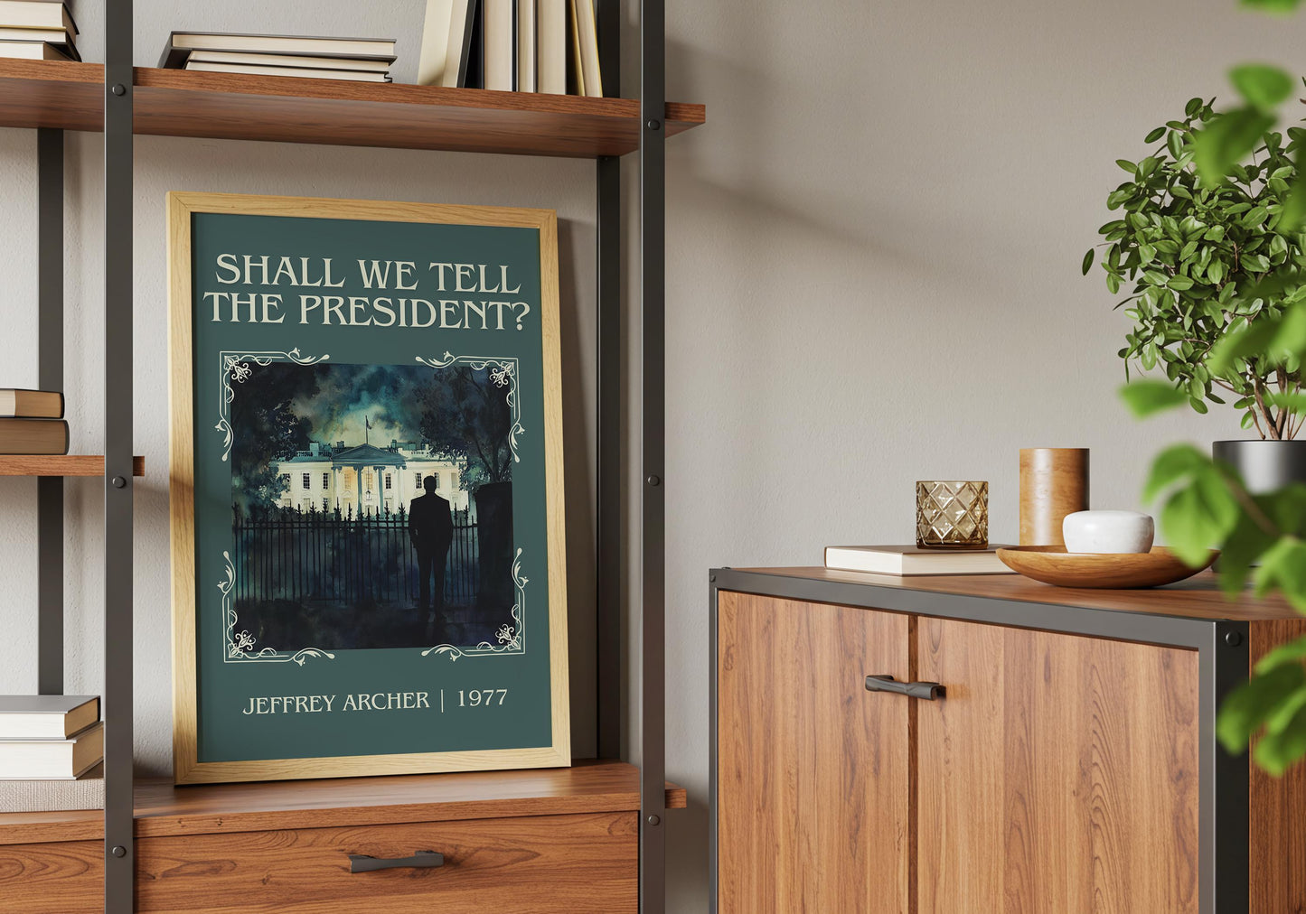 Shall We Tell The President by Jeffrey Archer High Quality Poster Print. Free Delivery Wall Art. Author & Blurb Book/Novel Minimalist Gift