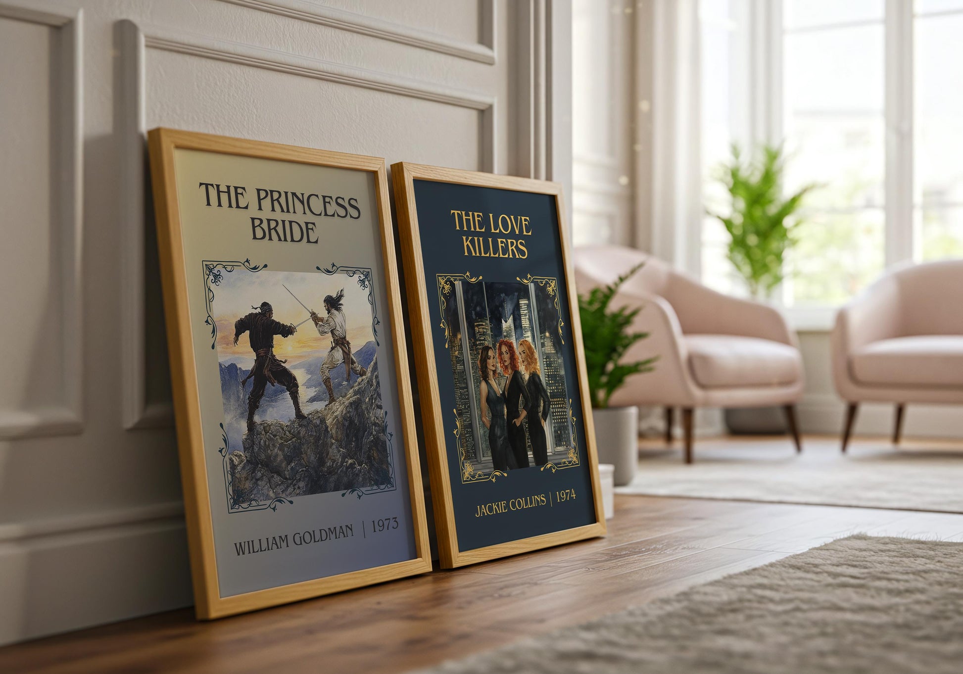 The Love Killers by Jackie Collins High Quality Poster Print. Free Delivery Wall Art. Author & Blurb Book/Novel Minimalist Gift Nook