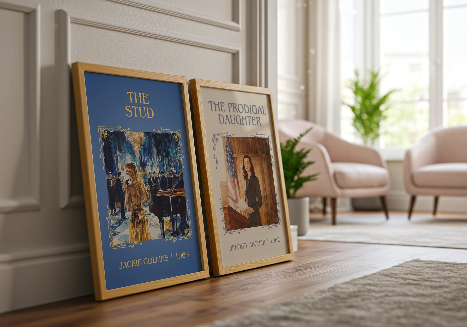 The Prodigal Daughter by Jeffrey Archer High Quality Poster Print-Free Delivery Wall Art. Author & Blurb Book/Novel Minimalist Gift Library