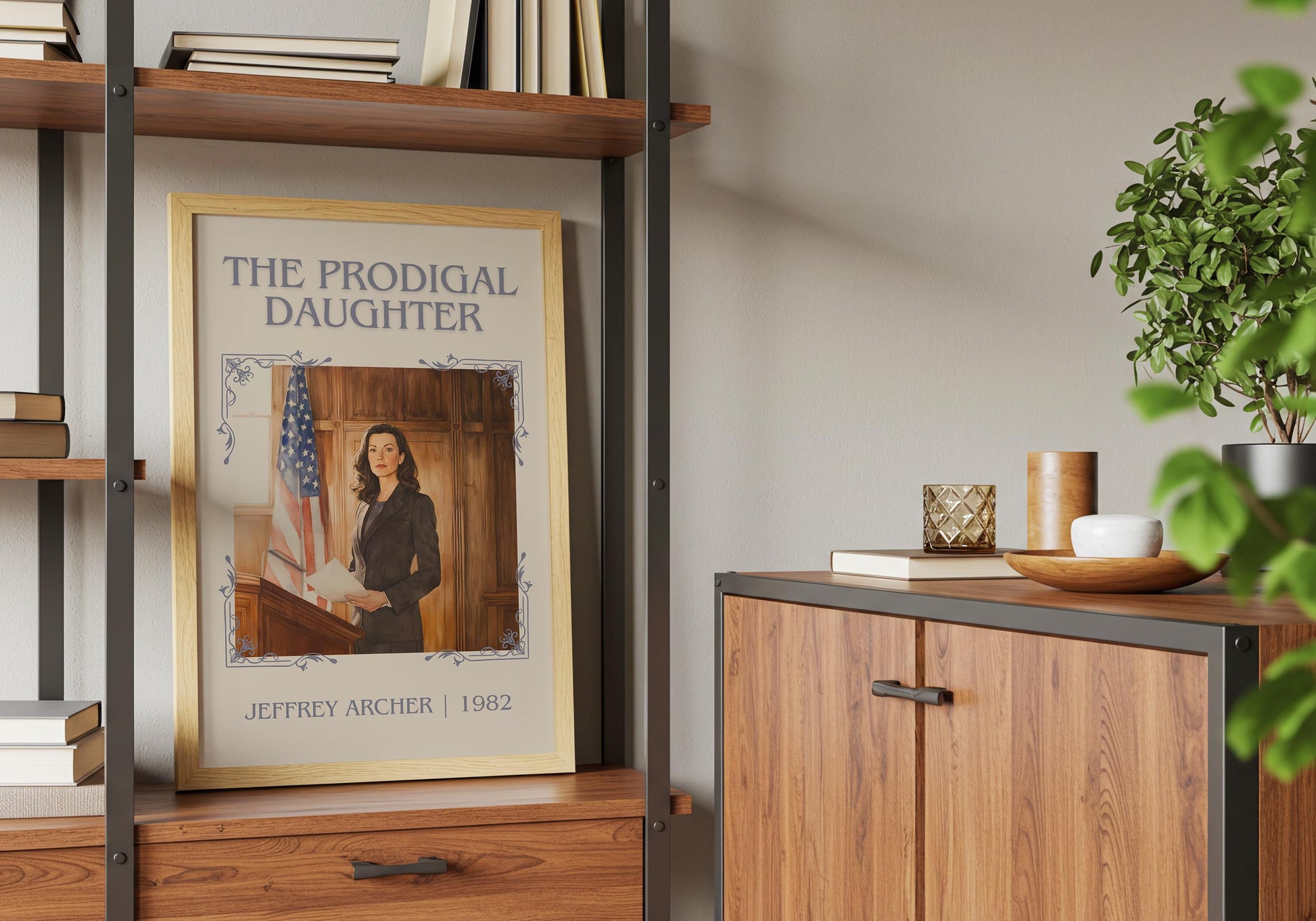 The Prodigal Daughter by Jeffrey Archer High Quality Poster Print-Free Delivery Wall Art. Author & Blurb Book/Novel Minimalist Gift Library