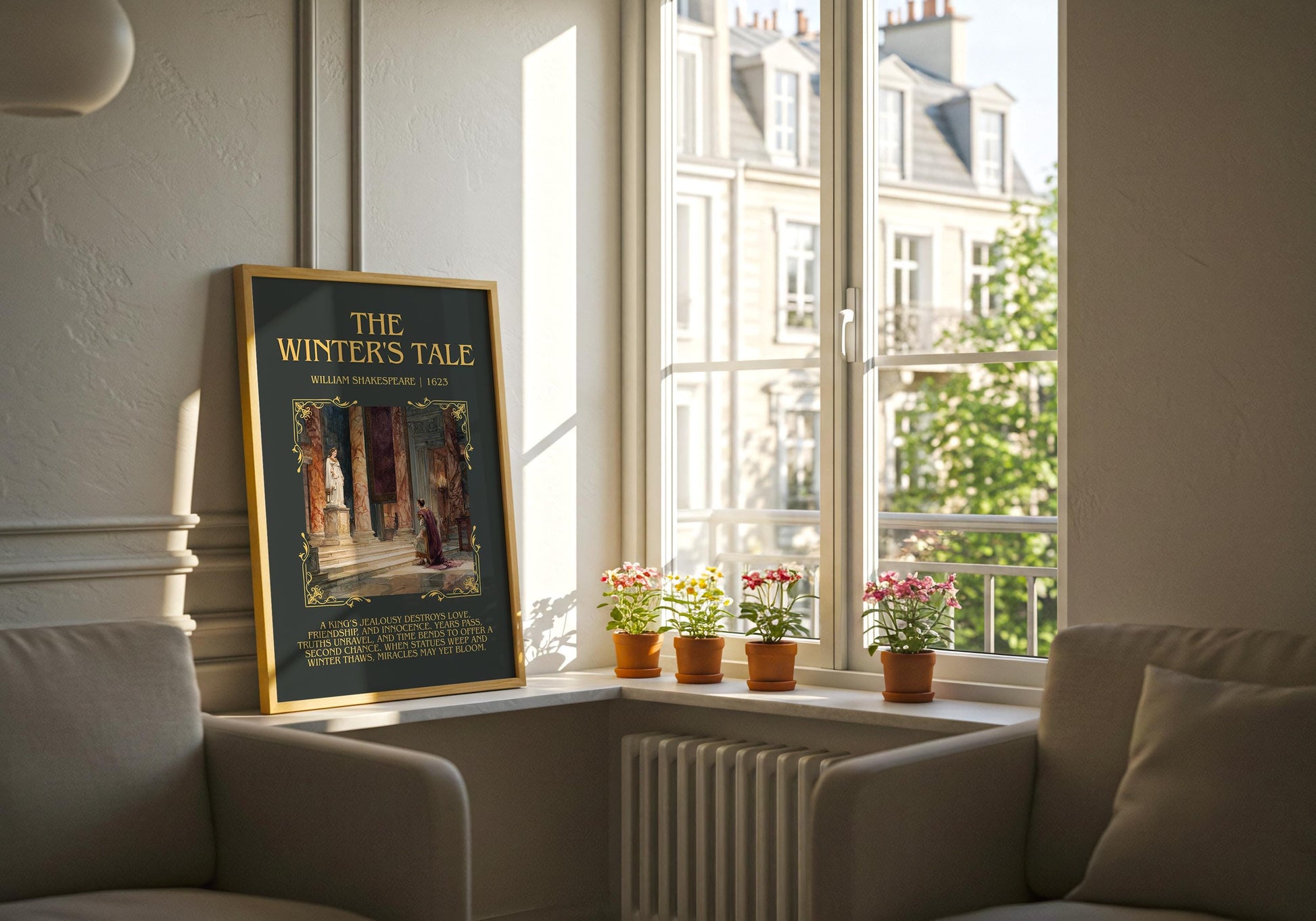 The Winter's Tale by William Shakespeare Descriptive, High Quality Poster Print.Free Delivery Wall Art.Author&Blurb Book Nook Gift