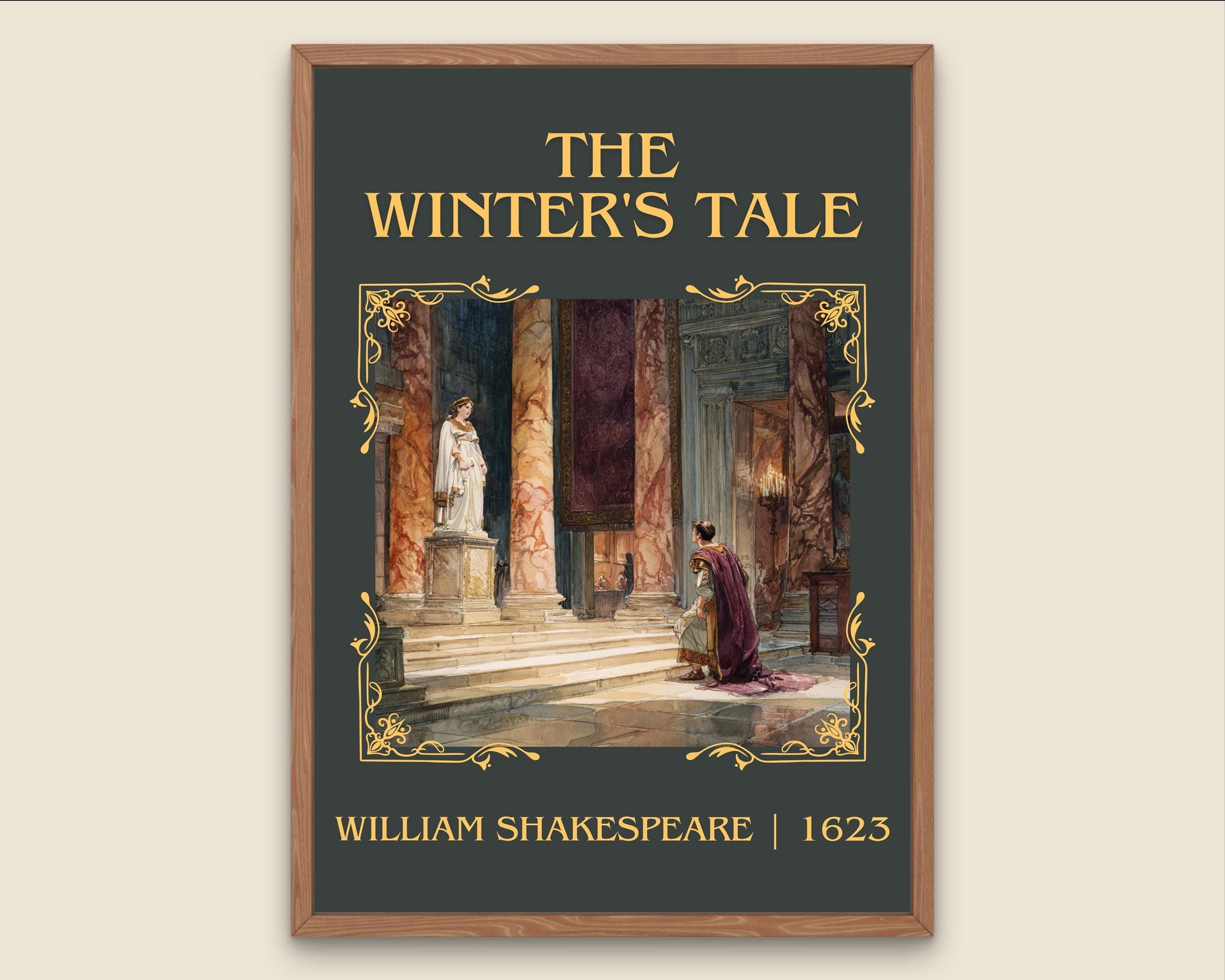 The Winter's Tale by William Shakespeare High Quality Poster Print.Free Delivery Wall Art. Author Book Nook Minimalist Gift