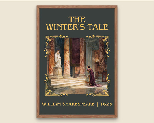 The Winter's Tale by William Shakespeare High Quality Poster Print.Free Delivery Wall Art. Author Book Nook Minimalist Gift