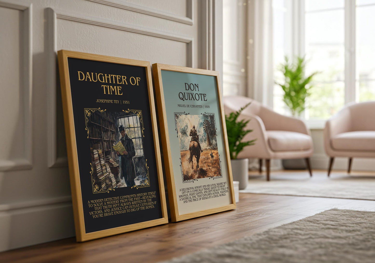 Daughter Of Time by Josephine They Descriptive, High Quality Poster Print.Free Delivery Wall Art. Author&Blurb Book Artwork Novel Nook Gift