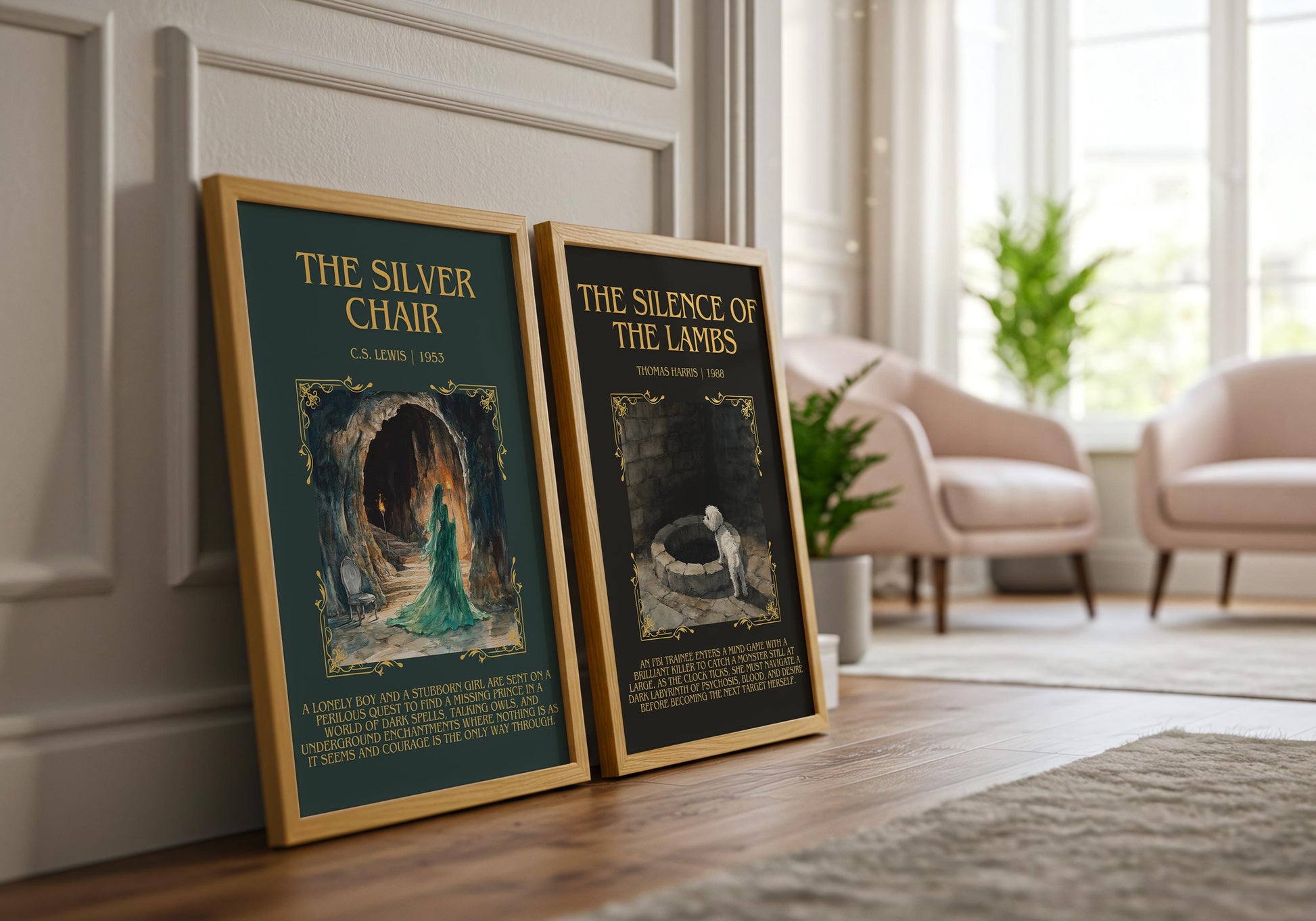 The Silver Chair by C.S. Lewis Descriptive, High Quality Poster Print.Free Delivery Wall Art. Author&Blurb Book Library
