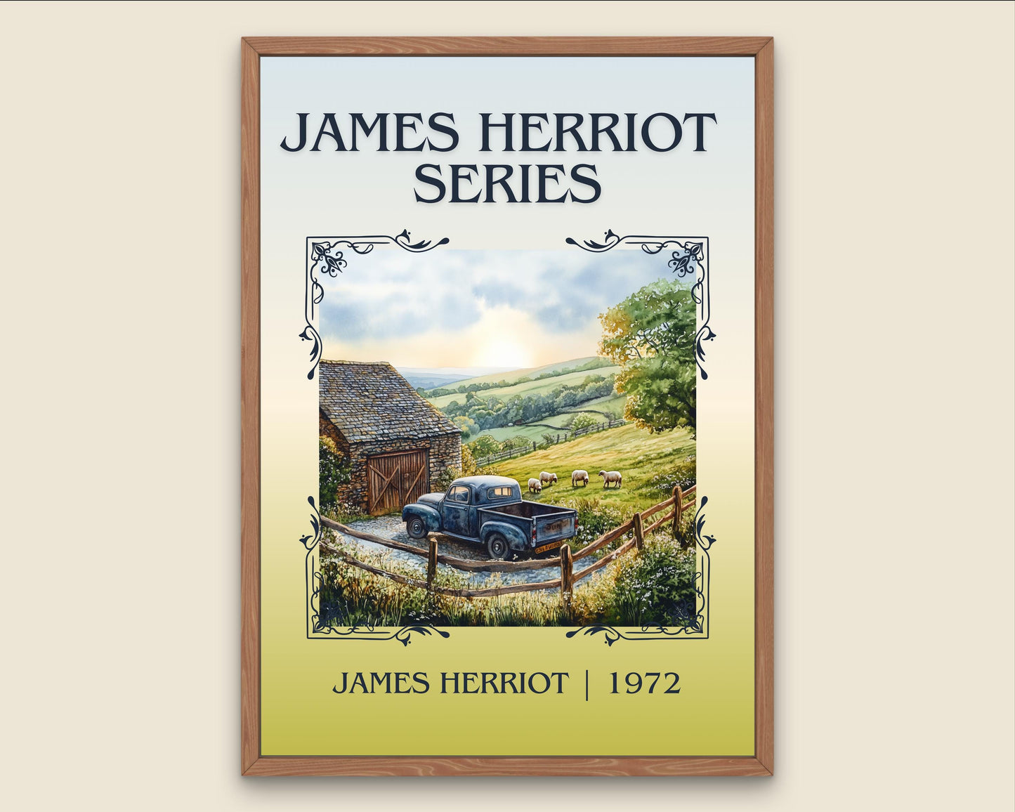 James Herriot Series by James Herriot High Quality Poster Print. Fast Delivery Wall Art. Author, Title Book/Novel Artwork Minimalist Gift