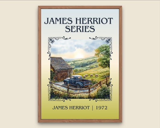 James Herriot Series by James Herriot High Quality Poster Print. Fast Delivery Wall Art. Author, Title Book/Novel Artwork Minimalist Gift