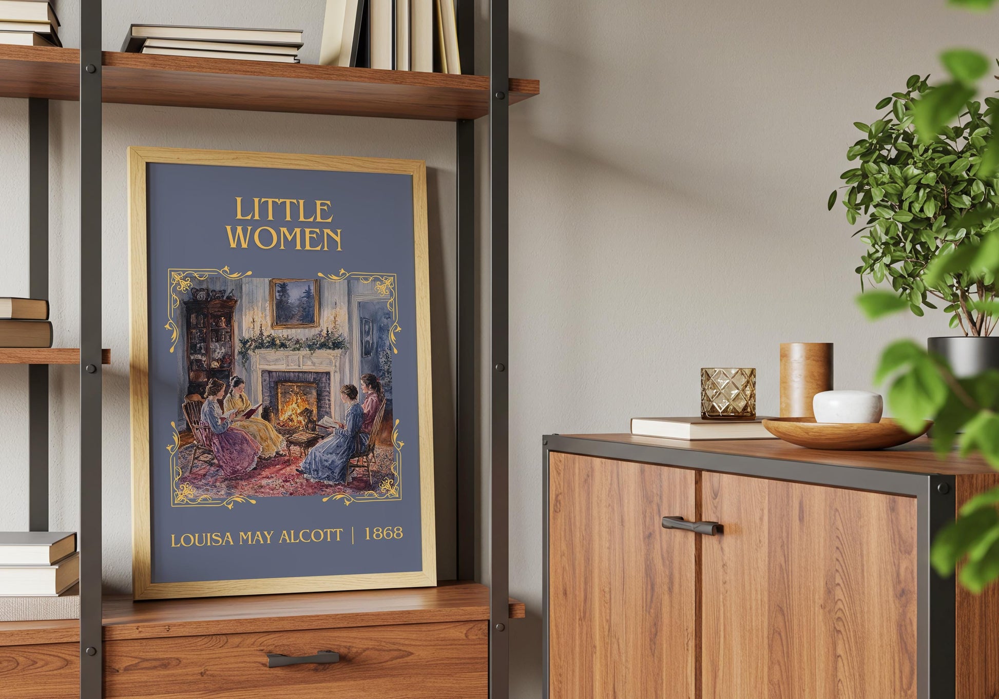 Little Women by Louisa May Alcott High Quality Poster Print. Fast Delivery Wall Art. Author, Title Book/Novel Artwork Minimalist Gift