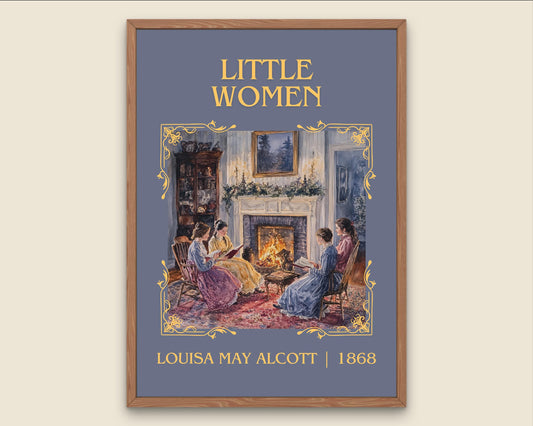 Little Women by Louisa May Alcott High Quality Poster Print. Fast Delivery Wall Art. Author, Title Book/Novel Artwork Minimalist Gift