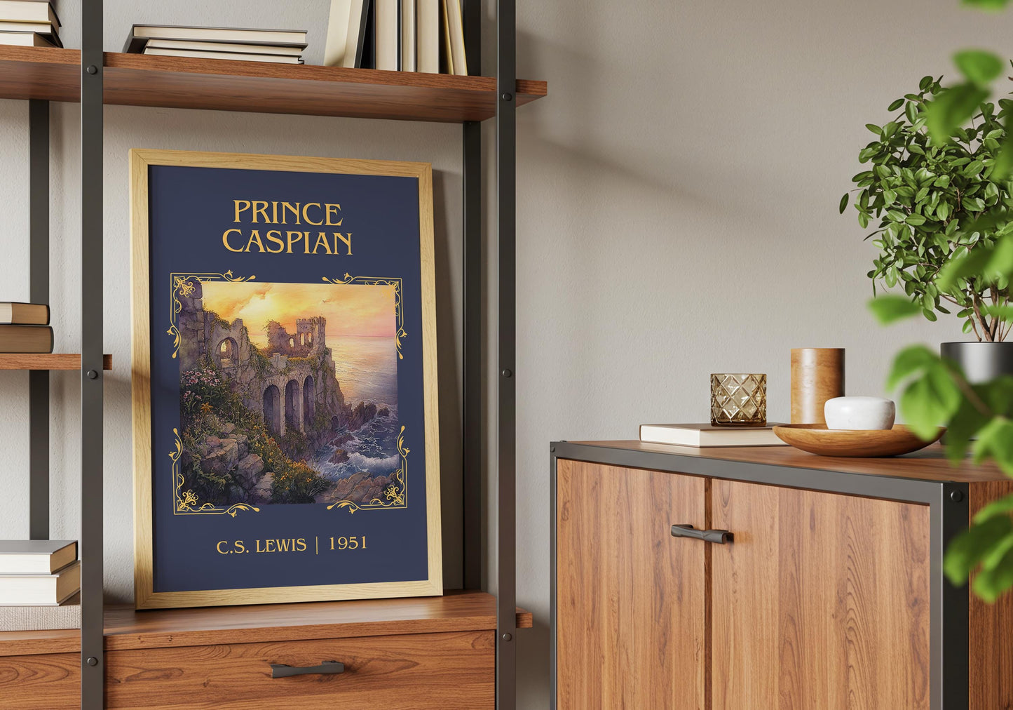 Prince Caspian by C.S. Lewis High Quality Poster Print.Fast Delivery Wall Art. Author, Title Book/Novel Artwork Minimalist Gift Art