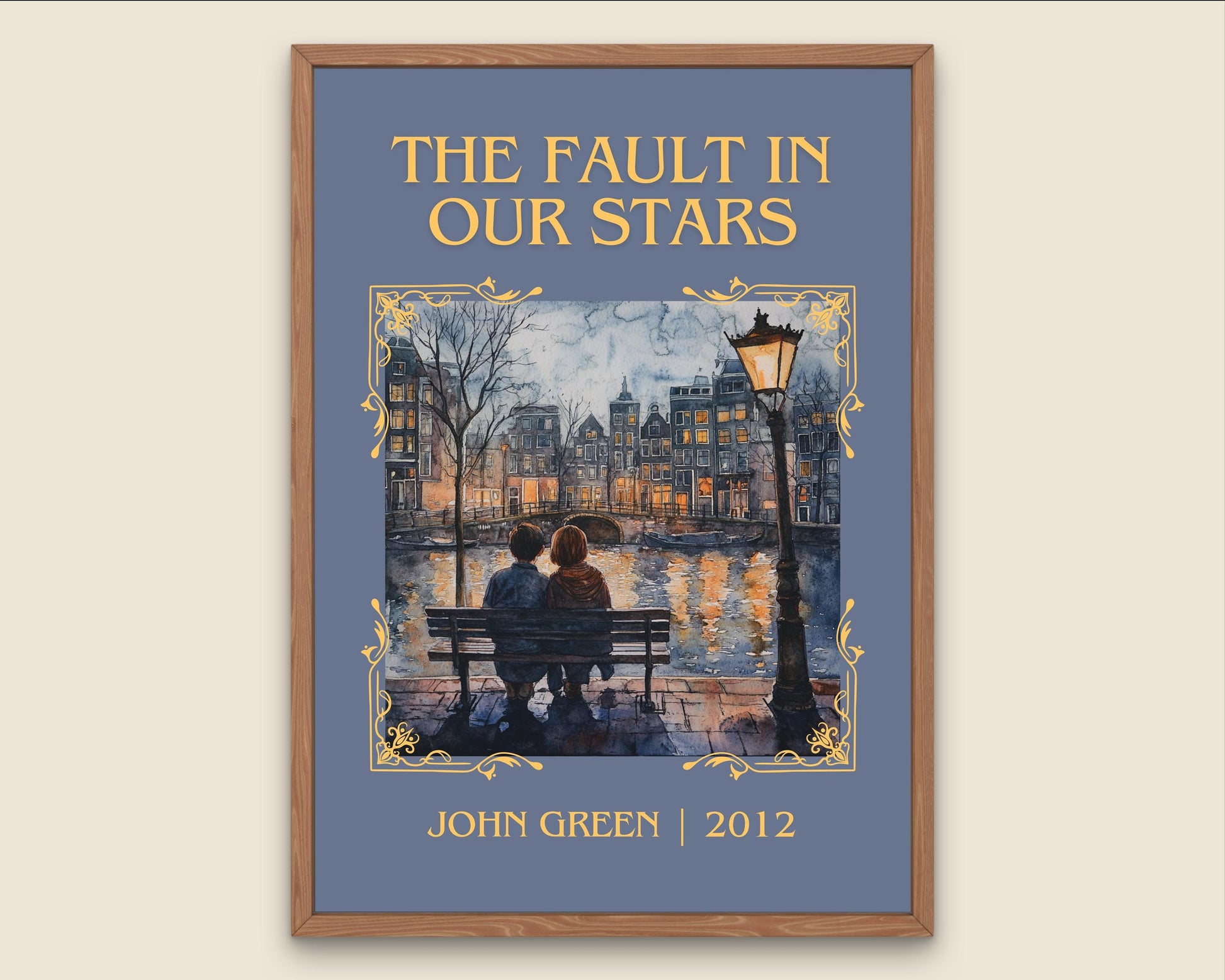 The Fault In Our Stars by John Green High Quality Poster Print.Fast Delivery Wall Art. Author, Title Book/Novel Artwork Minimalist Gift Art