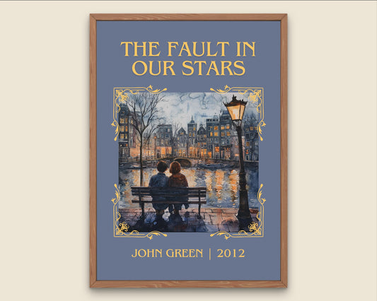 The Fault In Our Stars by John Green High Quality Poster Print.Fast Delivery Wall Art. Author, Title Book/Novel Artwork Minimalist Gift Art