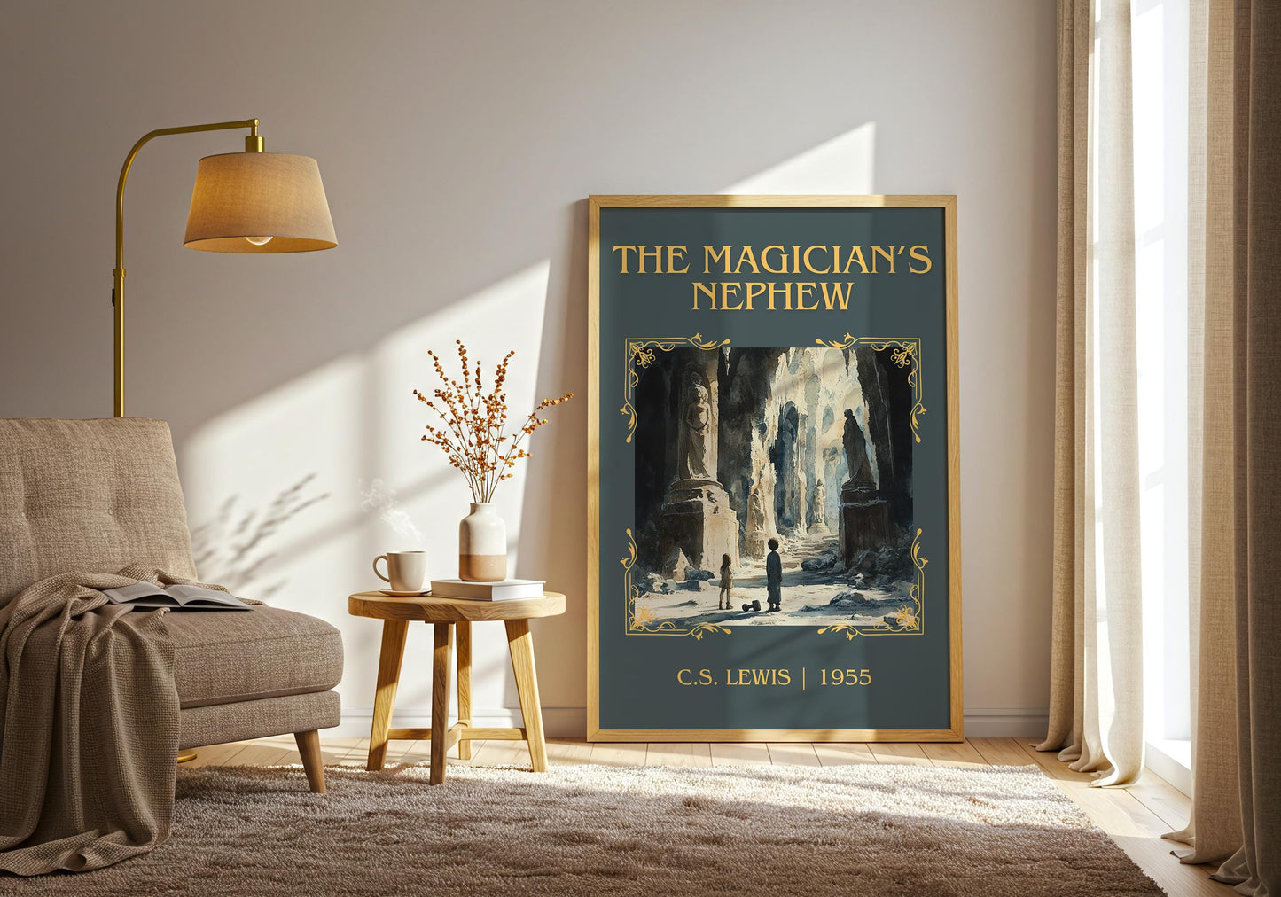 The Magician's Nephew by C.S. Lewis High Quality Poster Print.Fast Delivery Wall Art. Author, Title Book/Novel Artwork Minimalist Gift Art