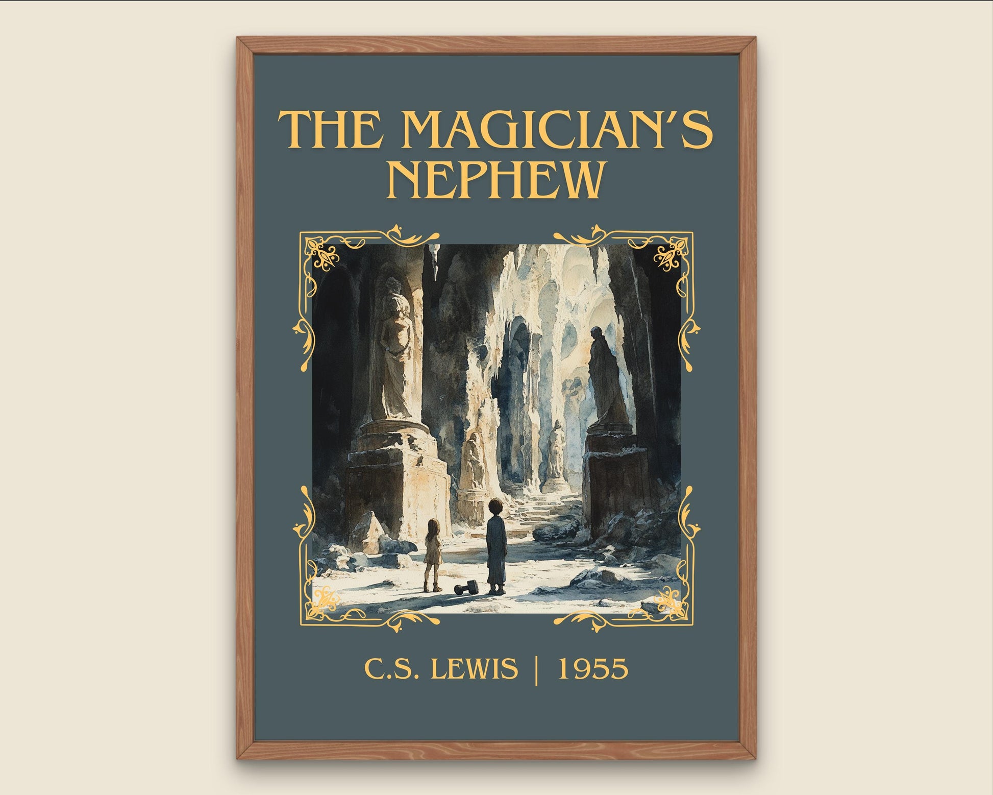 The Magician's Nephew by C.S. Lewis High Quality Poster Print.Fast Delivery Wall Art. Author, Title Book/Novel Artwork Minimalist Gift Art