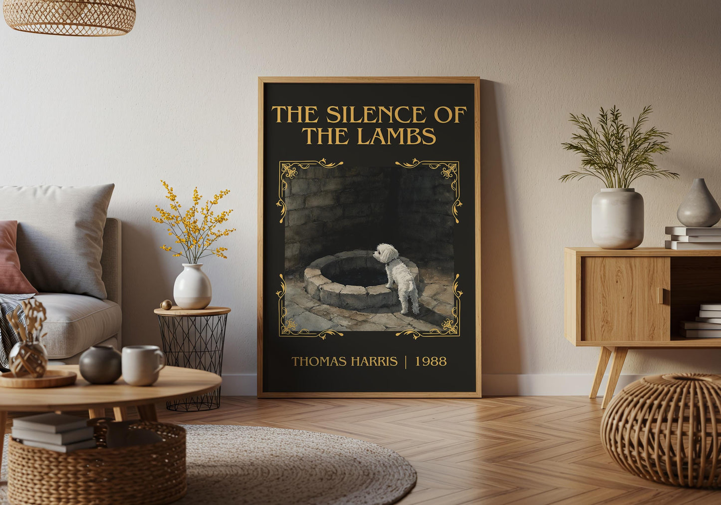The Silence Of The Lambs by Thomas Harris High Quality Poster Print.Fast Delivery Wall Art. Author, Title Book/Novel Artwork Minimalist Gift
