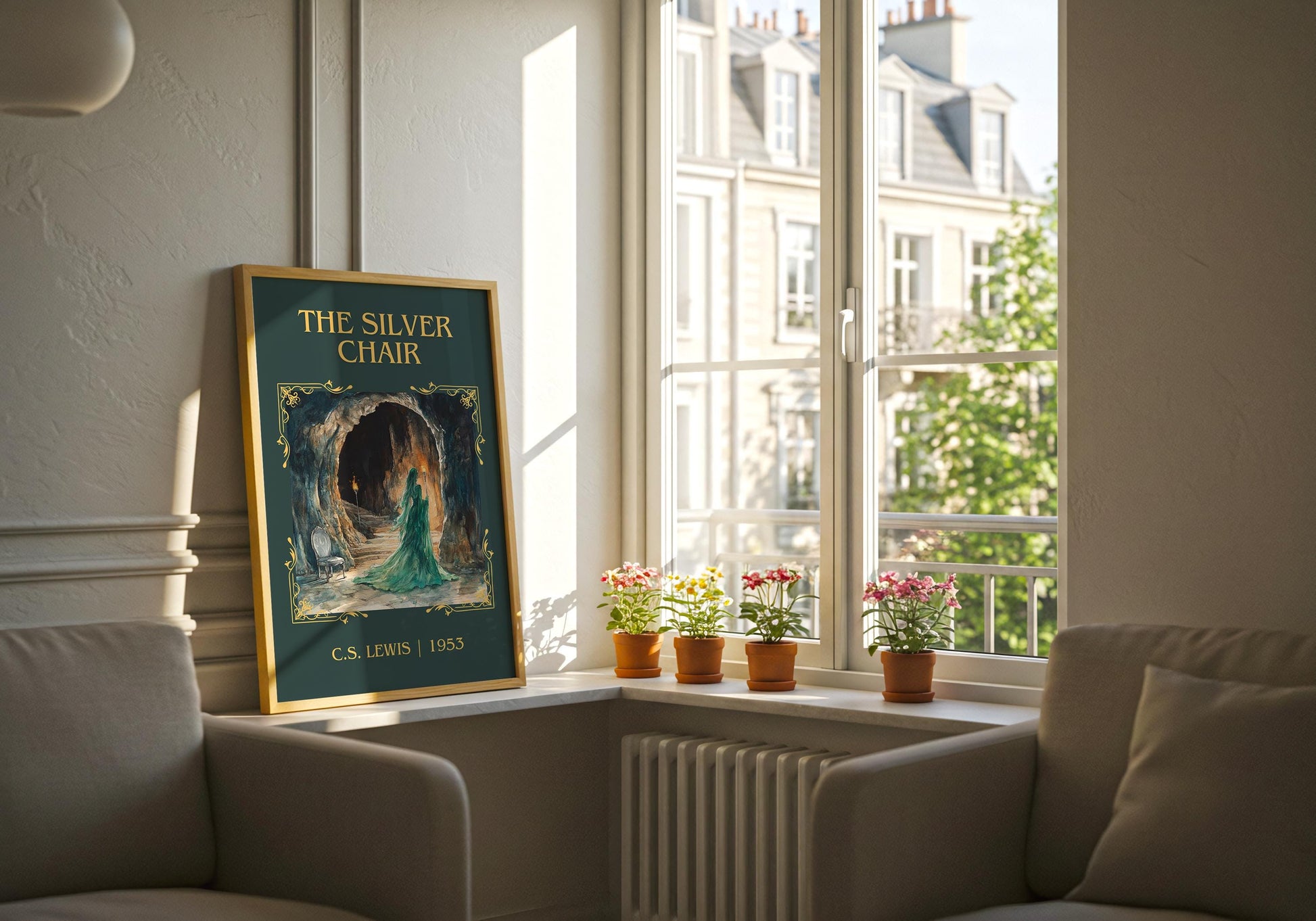 The Silver Chair by C.S. Lewis High Quality Poster Print.Fast Delivery Wall Art. Author, Title Book Artwork Minimalist Home Decor Gift
