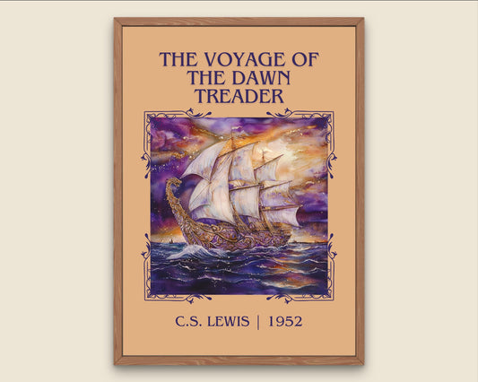 The Voyage Of The Dawn Treader by C.S. Lewis High Quality Poster Print.Fast Delivery Wall Art. Author, Title Book/Novel Artwork Minimalist