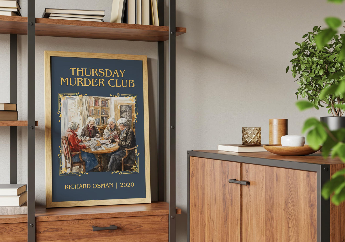 Thursday Murder Club by Richard Osman High Quality Poster Print.Fast Delivery Wall Art. Author/Title Book Artwork Minimalist Home Decor Gift
