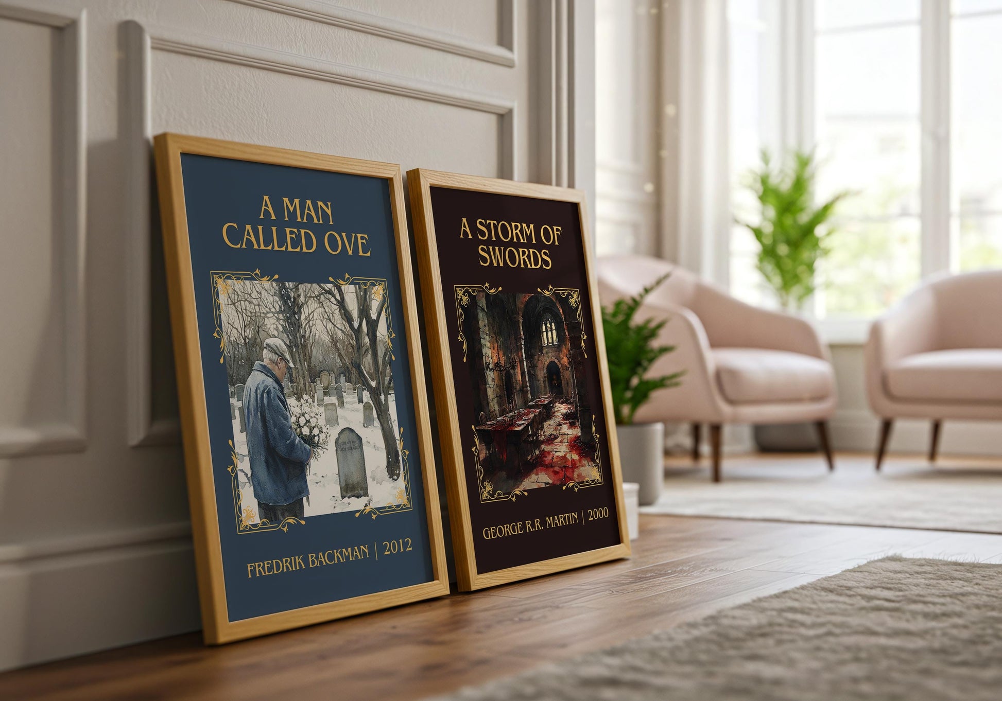 A Man Called Ove by Fredrik Backman High Quality Poster Print. Fast, Free Delivery Wall Art. Author, Title Book/Novel Artwork-Minimalist