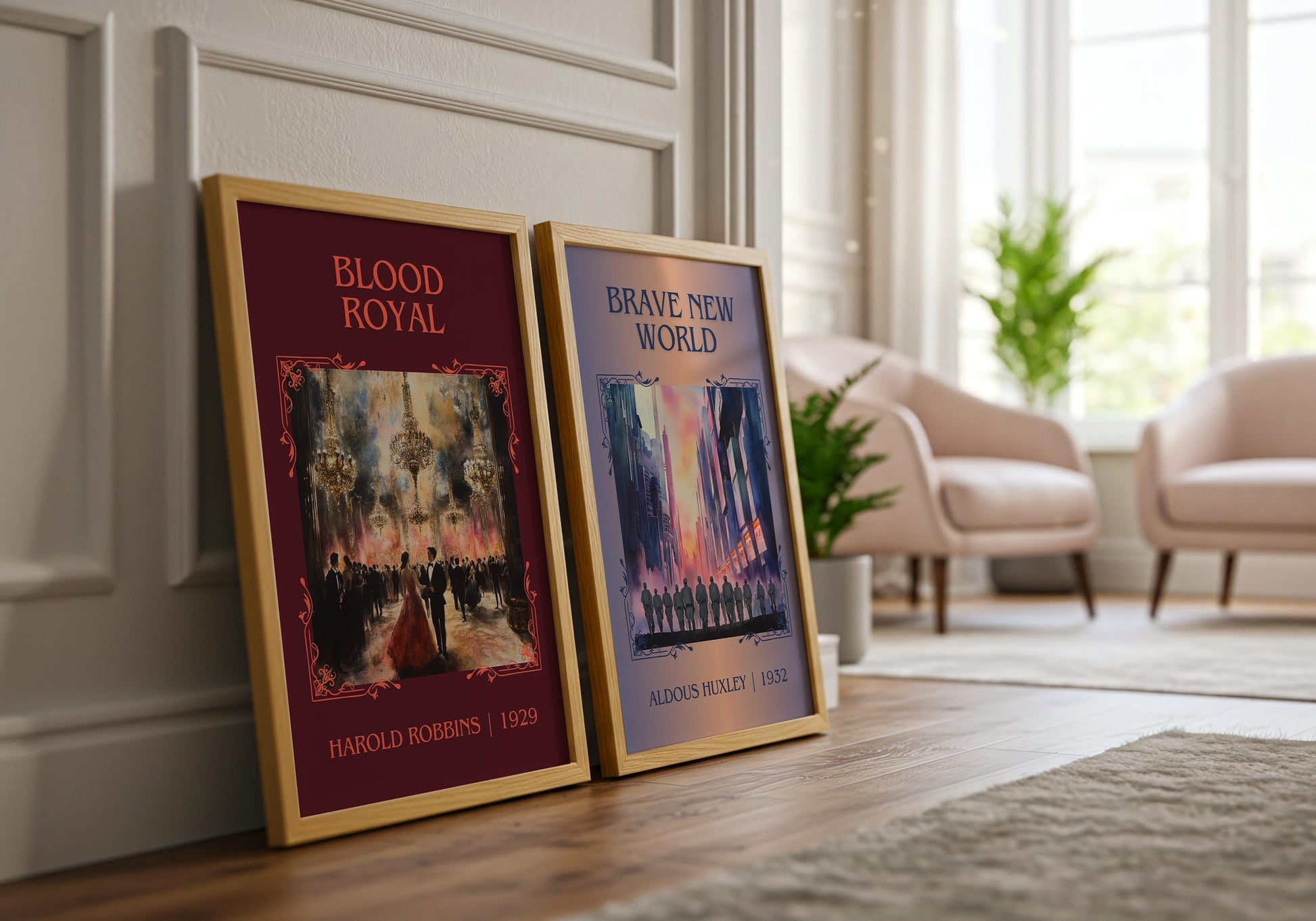 Blood Royal by Harold Robbins High Quality Poster Print. Fast, Free Delivery Wall Art. Author, Title Book/Novel Artwork-Minimalist