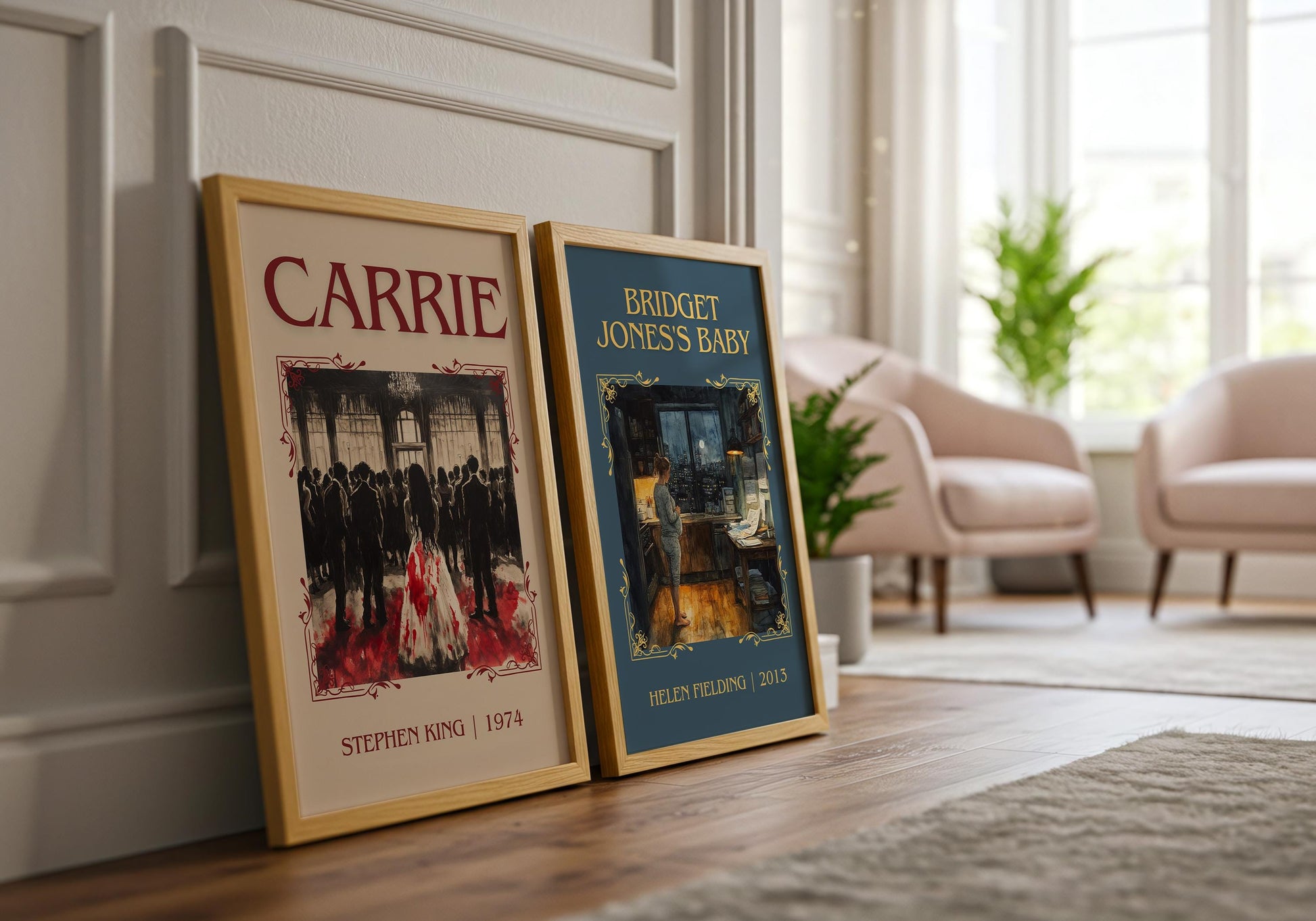 Carrie by Stephen King High Quality Poster Print. Fast, Free Delivery Wall Art. Author, Title Book/Novel Artwork-Minimalist Nook Gift