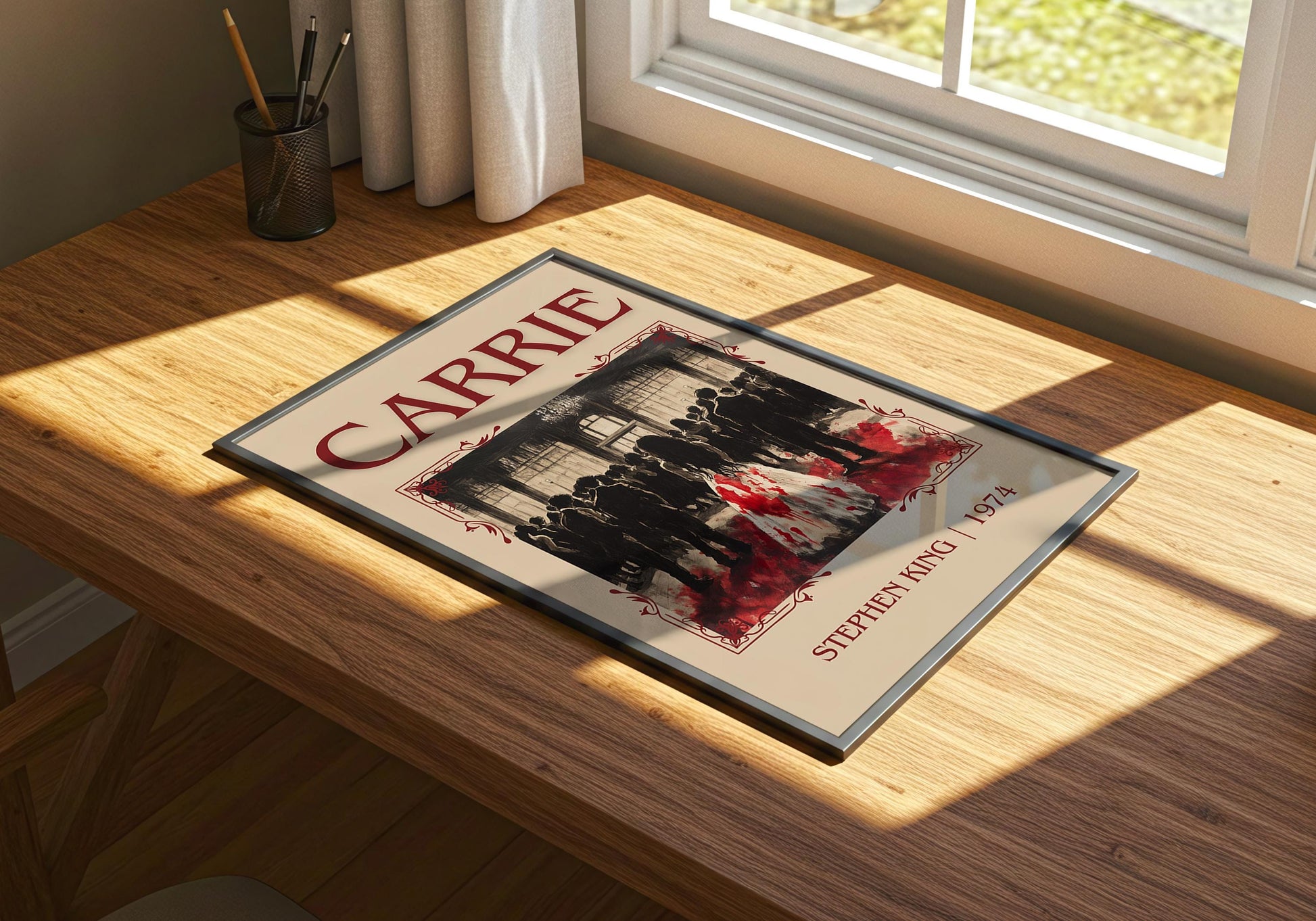 Carrie by Stephen King High Quality Poster Print. Fast, Free Delivery Wall Art. Author, Title Book/Novel Artwork-Minimalist Nook Gift
