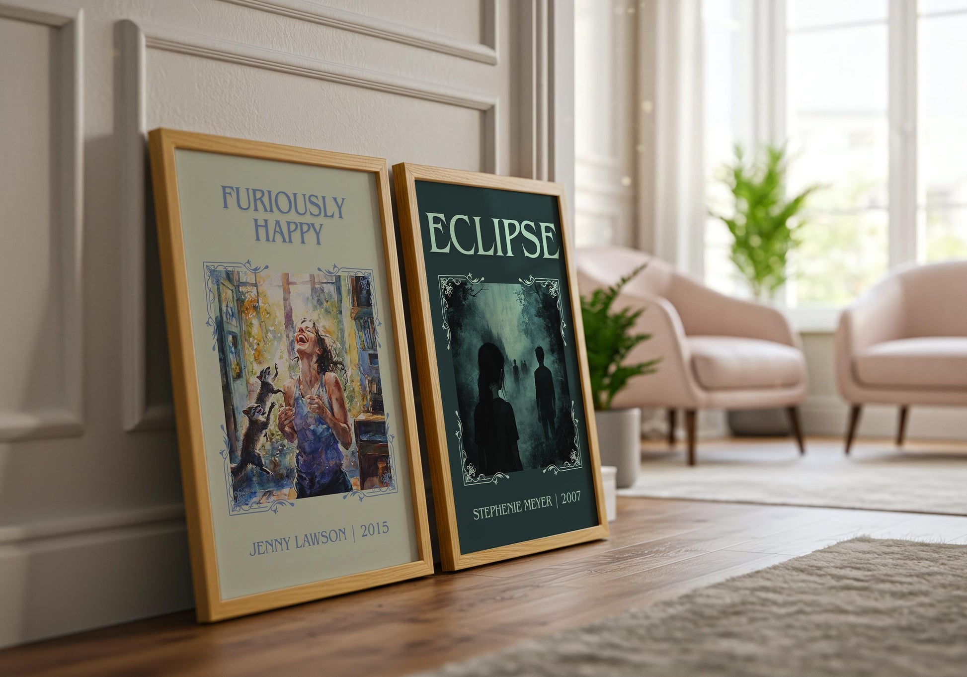 Furiously Happy by Jenny Lawson High Quality Poster Print. Fast, Free Delivery Wall Art. Author-Title Book Artwork-Minimalist Nook Gift