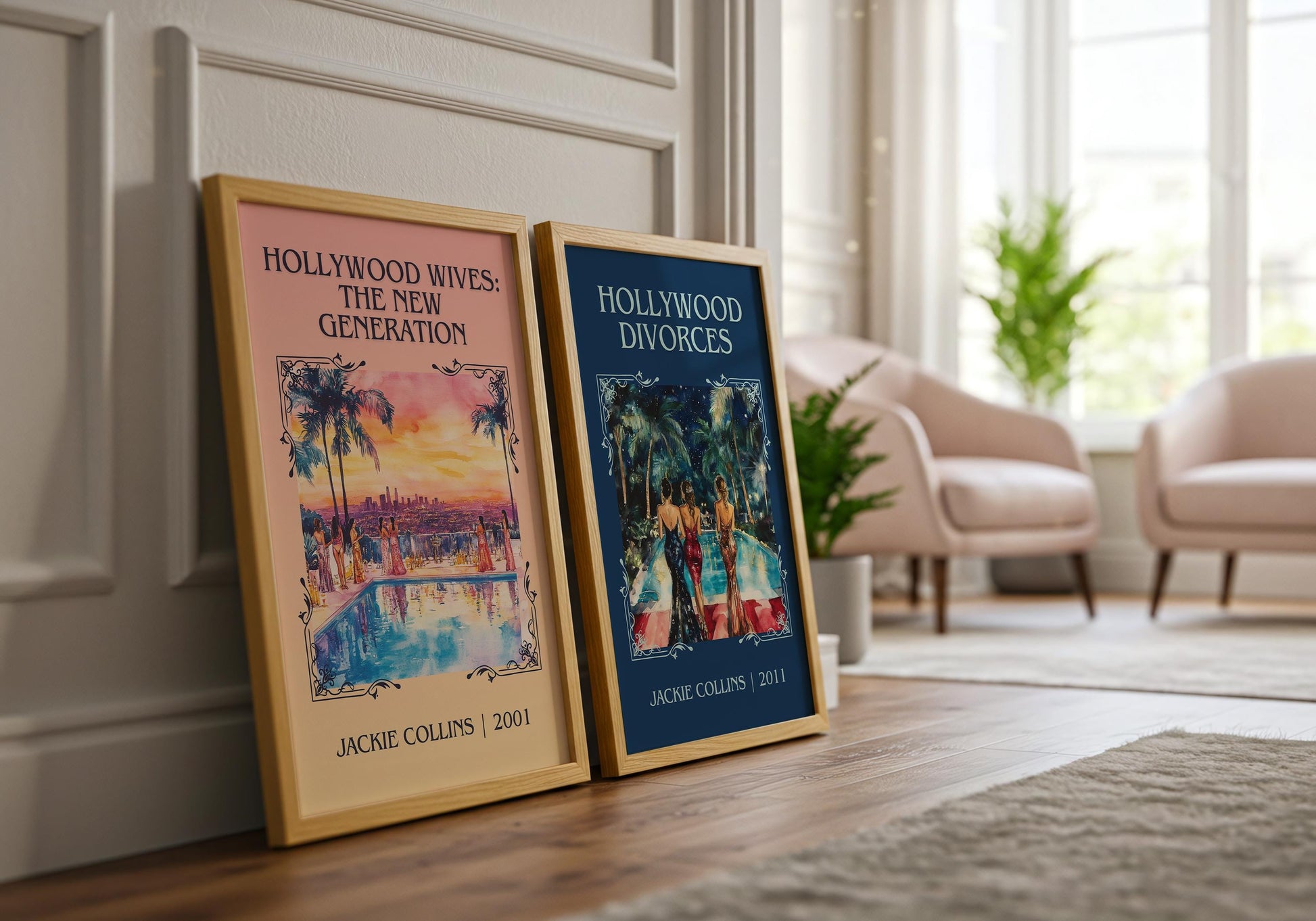 Hollywood Wives: The New Generation by Jackie Collins High Quality Poster Print. Fast, Free Delivery Wall Art. Book Artwork-Minimalist Gift