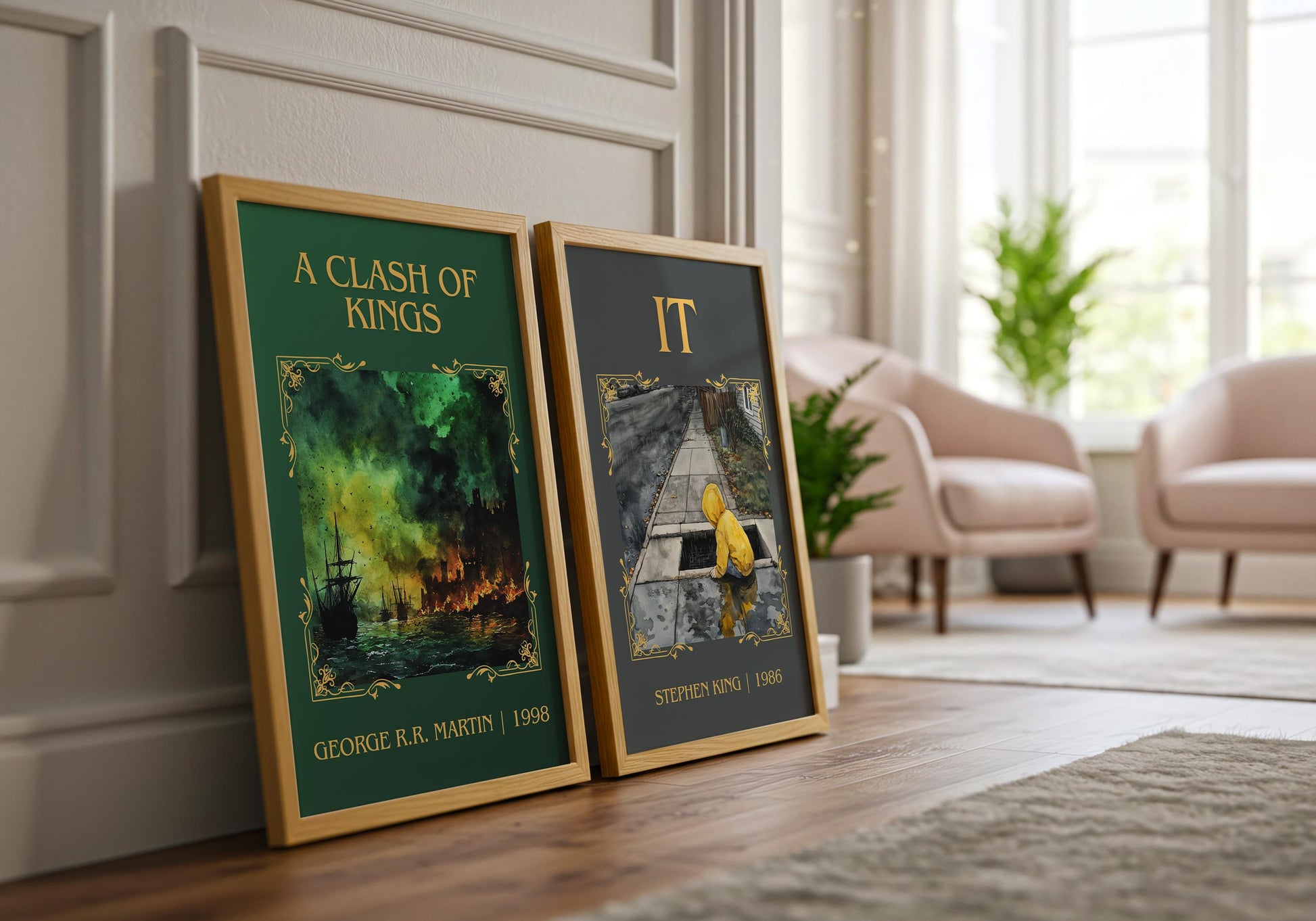 IT by Stephen King High Quality Poster Print. Fast, Free Delivery Wall Art. Author Book Artwork-Minimalist Gift Library