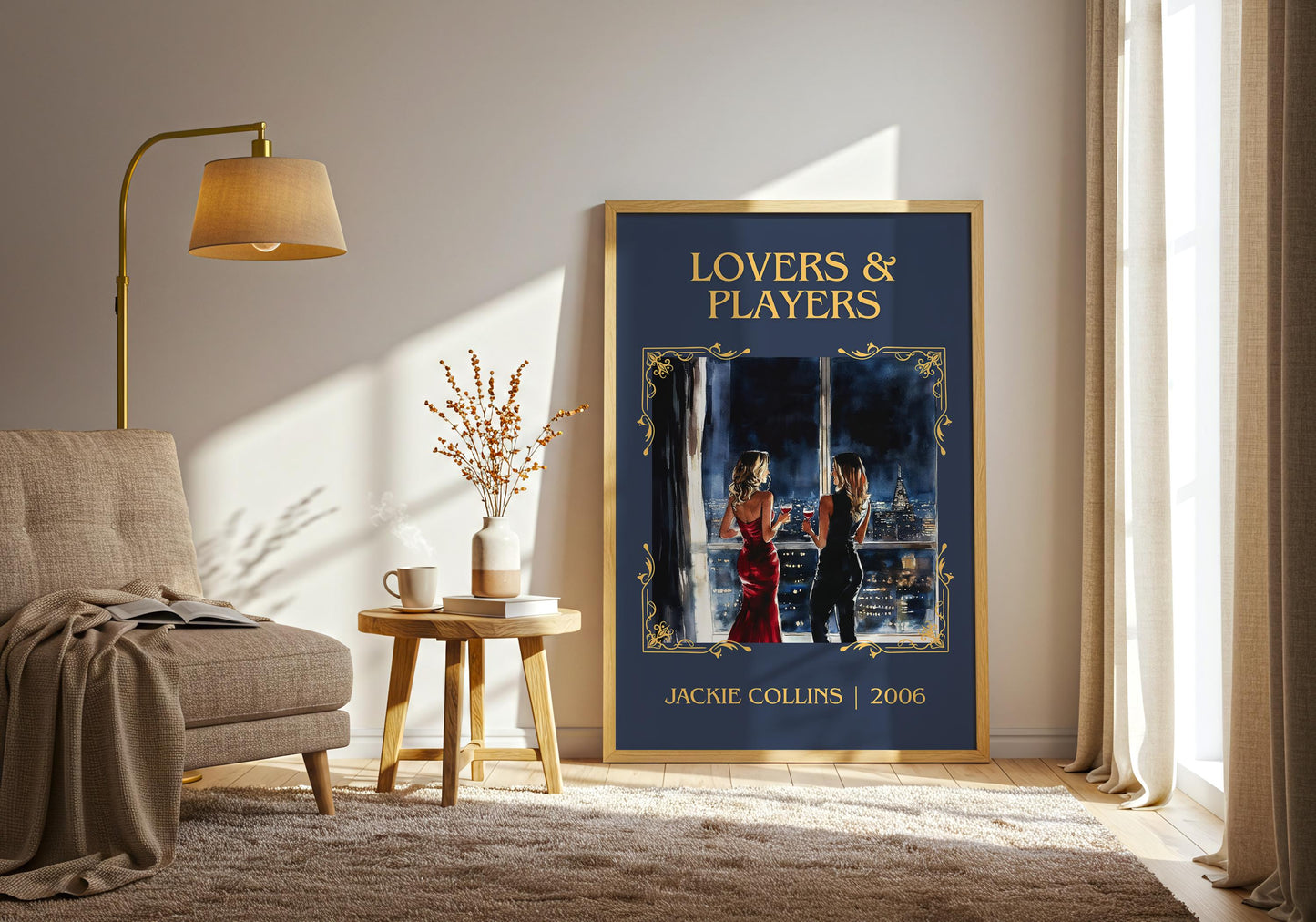 Lovers and Prayers by Jackie Collins High Quality Poster Print. Fast, Free Delivery Wall Art. Author Book Artwork-Minimalist Gift