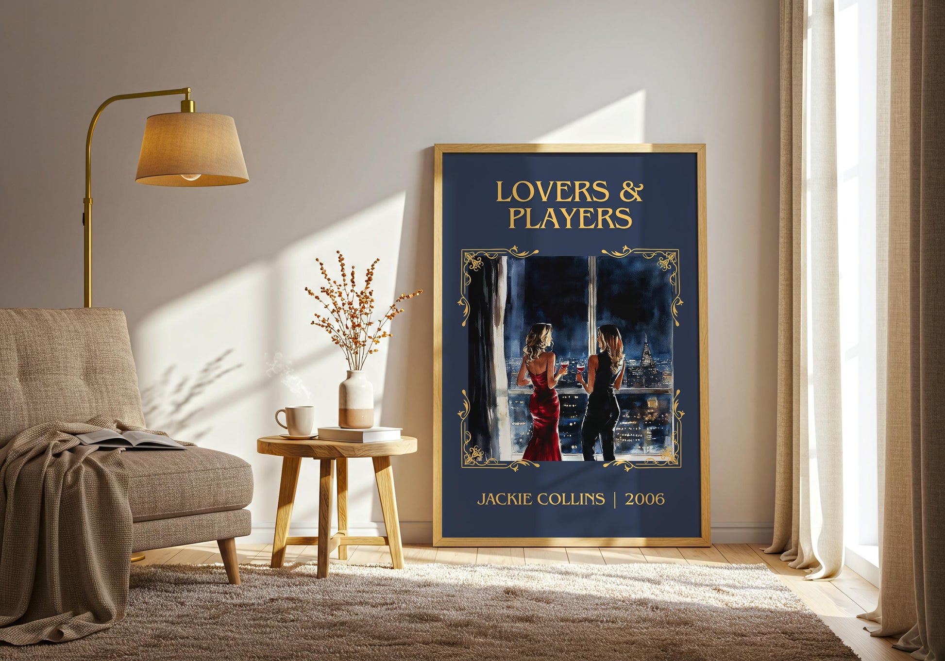 Lovers and Prayers by Jackie Collins High Quality Poster Print. Fast, Free Delivery Wall Art. Author Book Artwork-Minimalist Gift