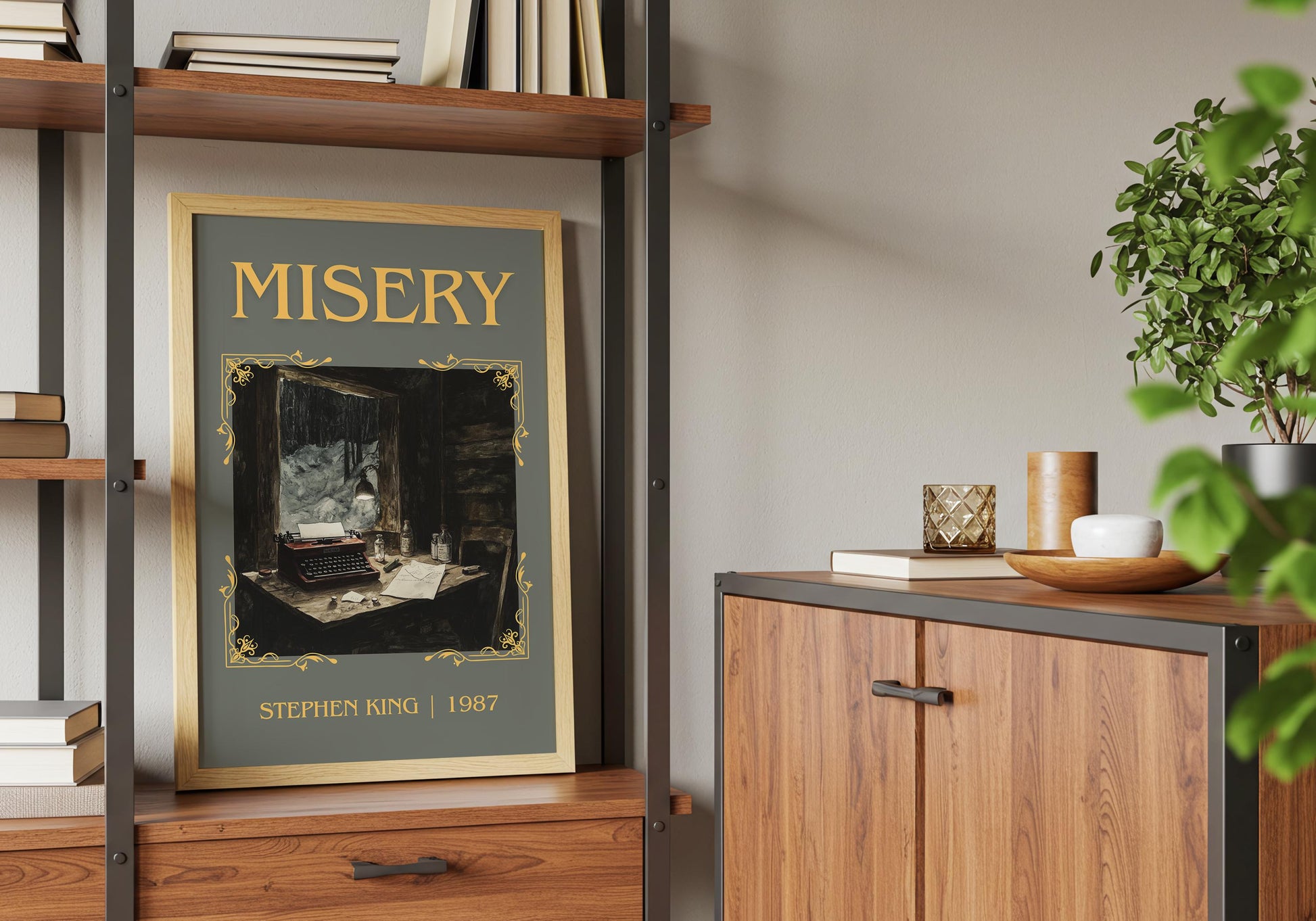 Misery by Stephen King High Quality Poster Print. Fast, Free Delivery Wall Art. Author Book Artwork-Minimalist Gift Library Nook Art