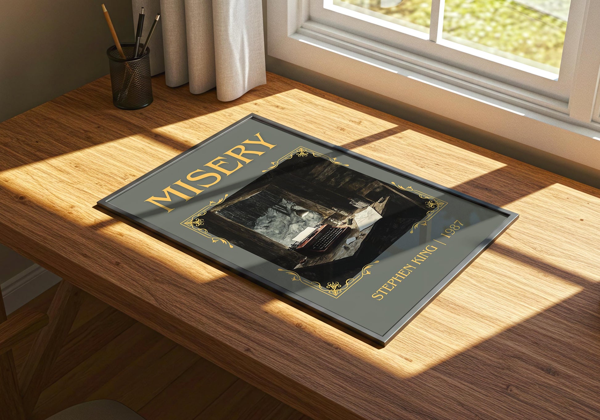 Misery by Stephen King High Quality Poster Print. Fast, Free Delivery Wall Art. Author Book Artwork-Minimalist Gift Library Nook Art